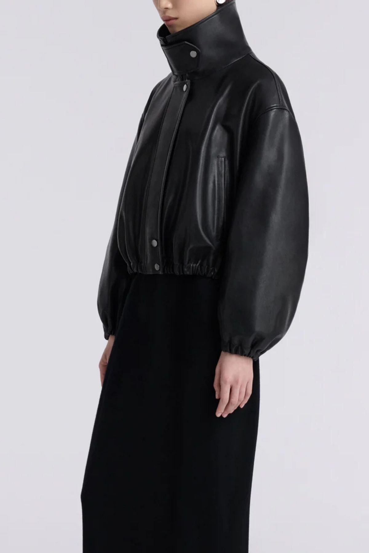 Nour Hammour Pia Bomber Jacket - Noir Classique