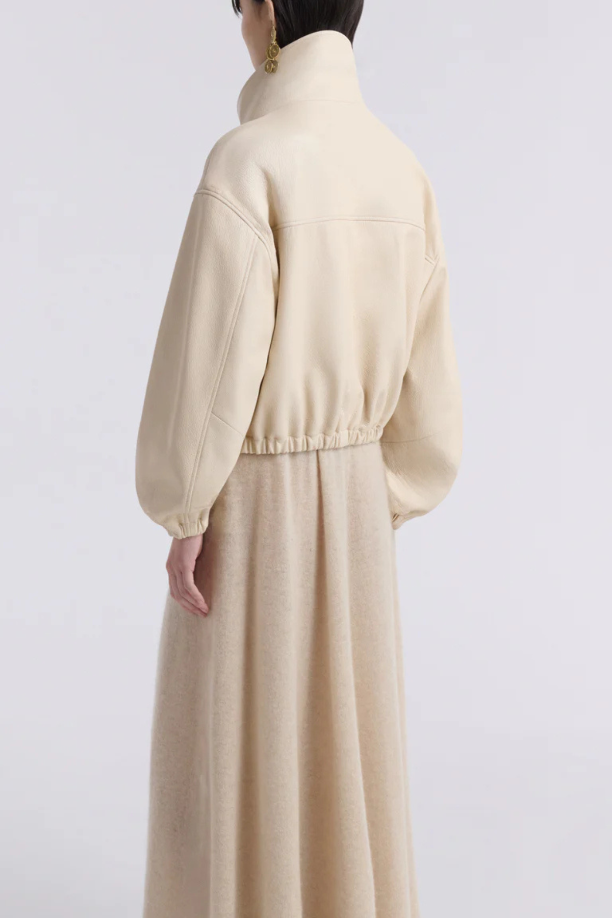 Nour Hammour Pia Bomber Jacket - Ivory