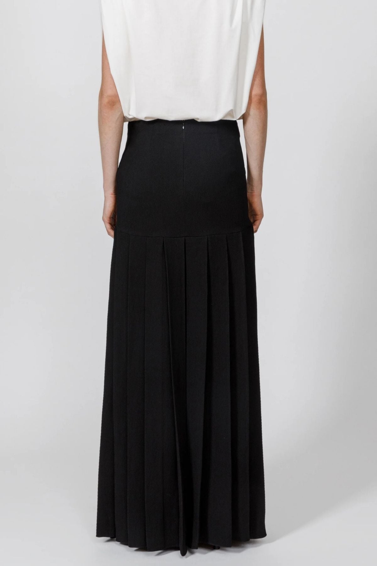 Petar Petrov Soft Noise Pleated Skirt - Black
