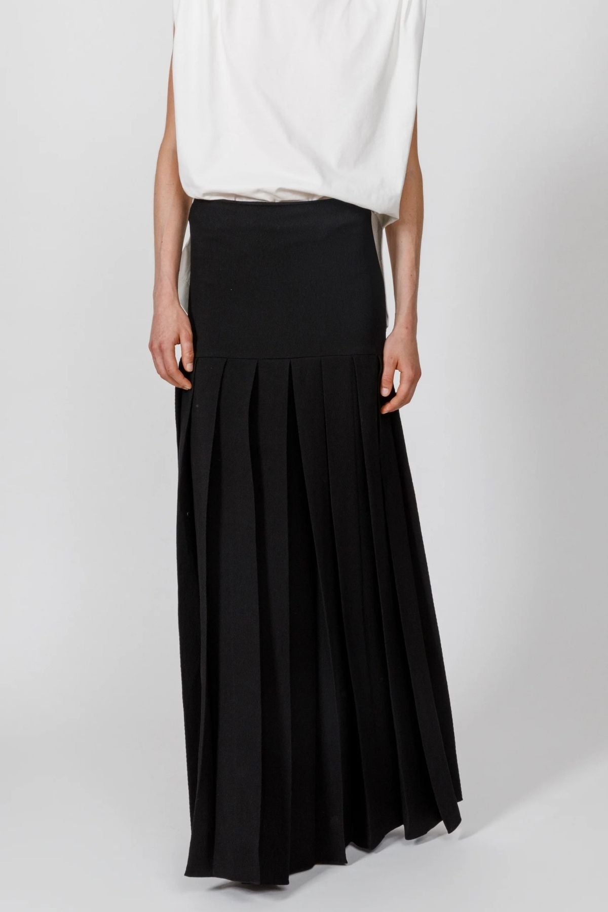 Petar Petrov Soft Noise Pleated Skirt - Black