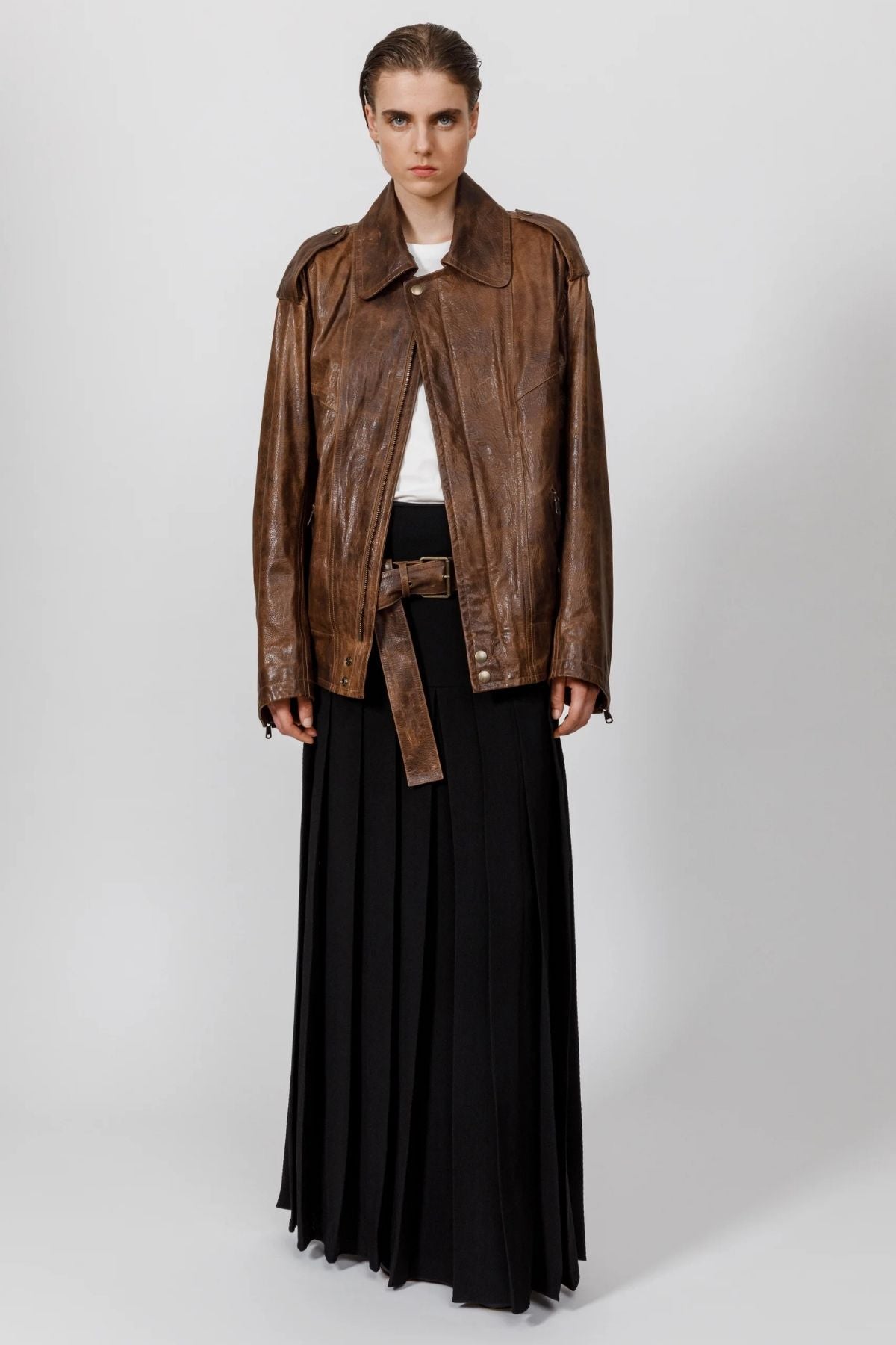 Petar Petrov Soft Noise Pleated Skirt - Black