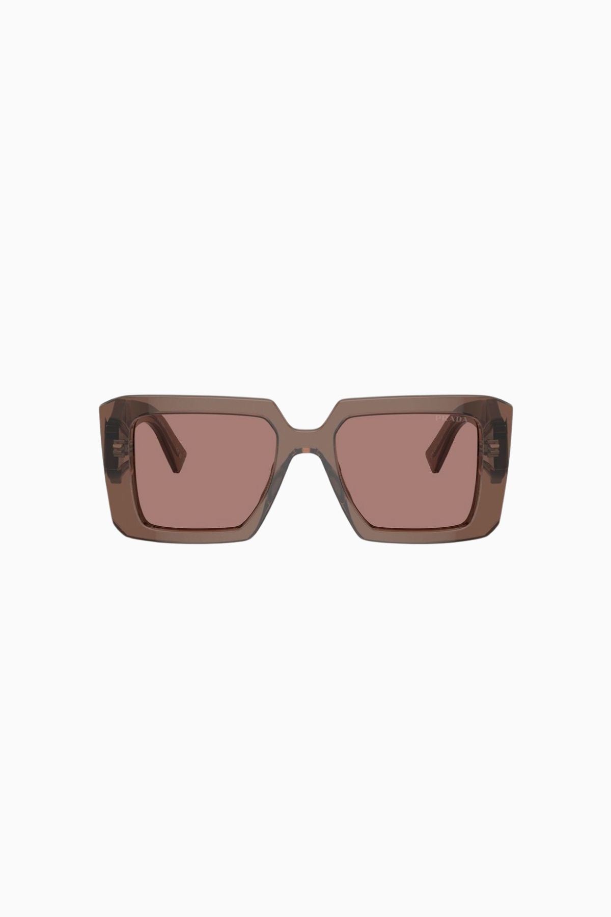 Prada Square Framed Sunglasses - Transparent Brown