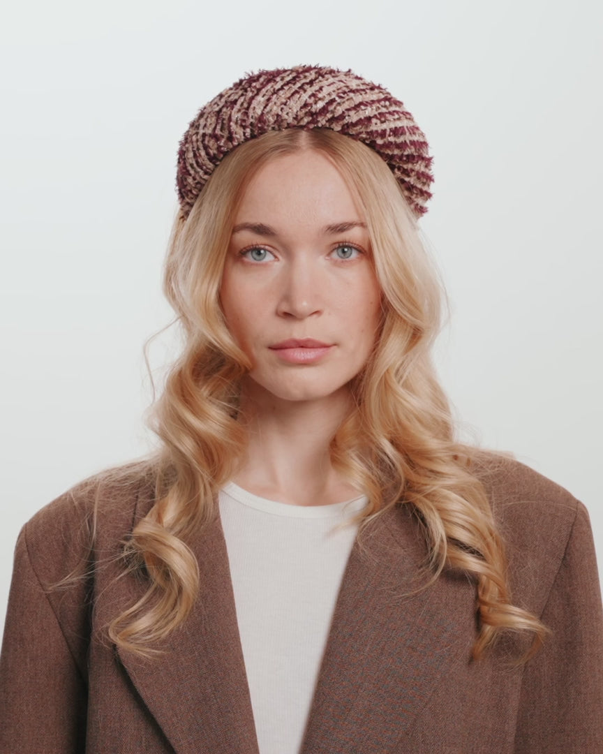 Maison Michel Miwa 3D Burgundy Tweed - Multi