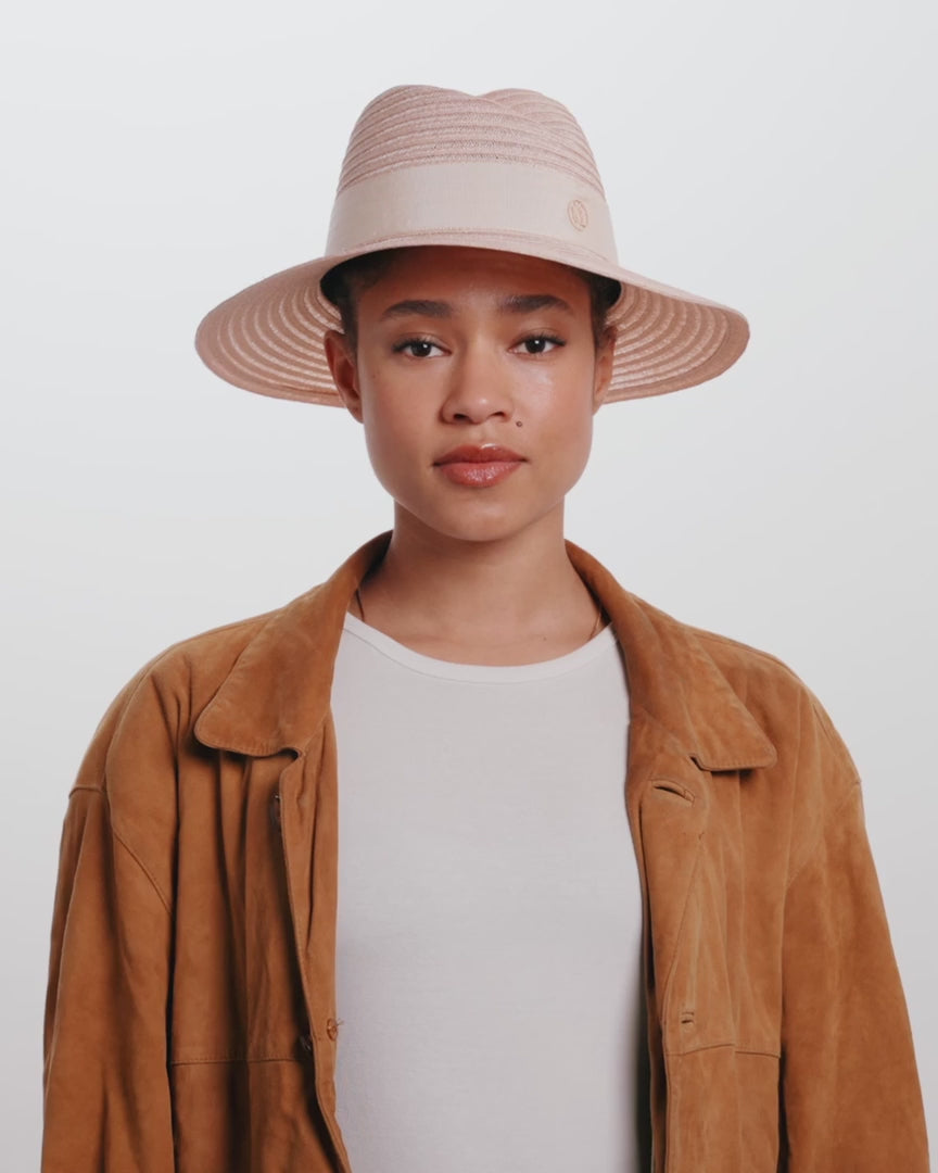 Maison Michel Virginie Straw - Beige Blush