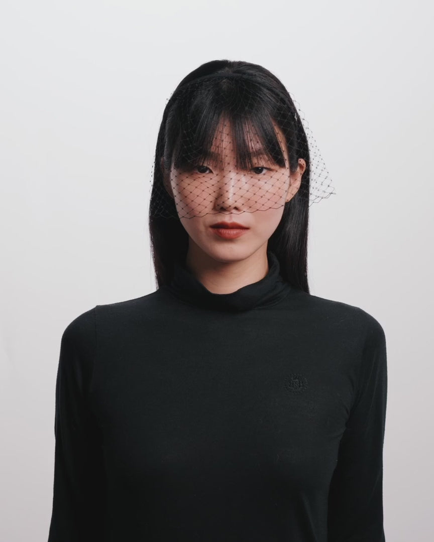 Maison Michel Veil Iconic Headband - Black