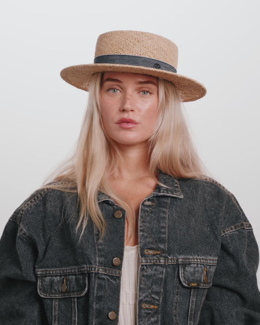 Maison Michel Kiki Summer Capsule - Natural/ Navy