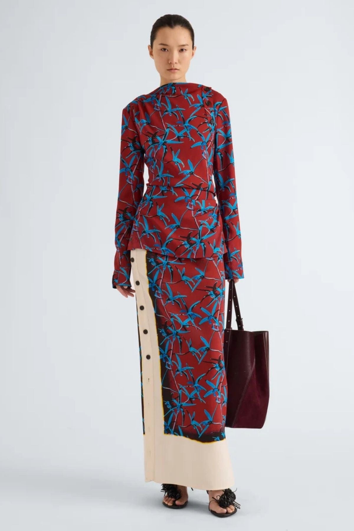 Proenza Schouler Anais Skirt - Madder Multi