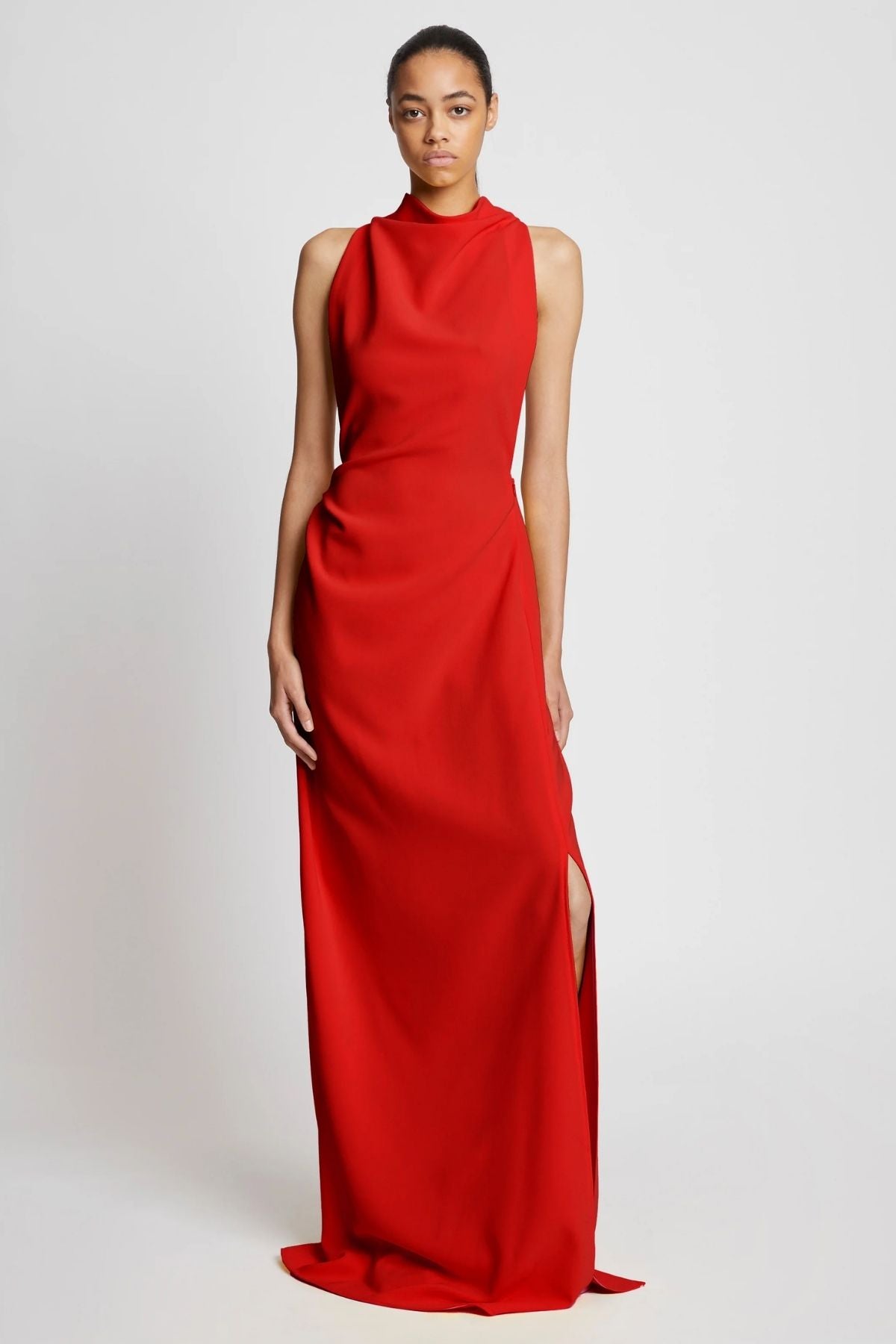 Proenza Schouler Faye Backless Twist Back Dress - Red