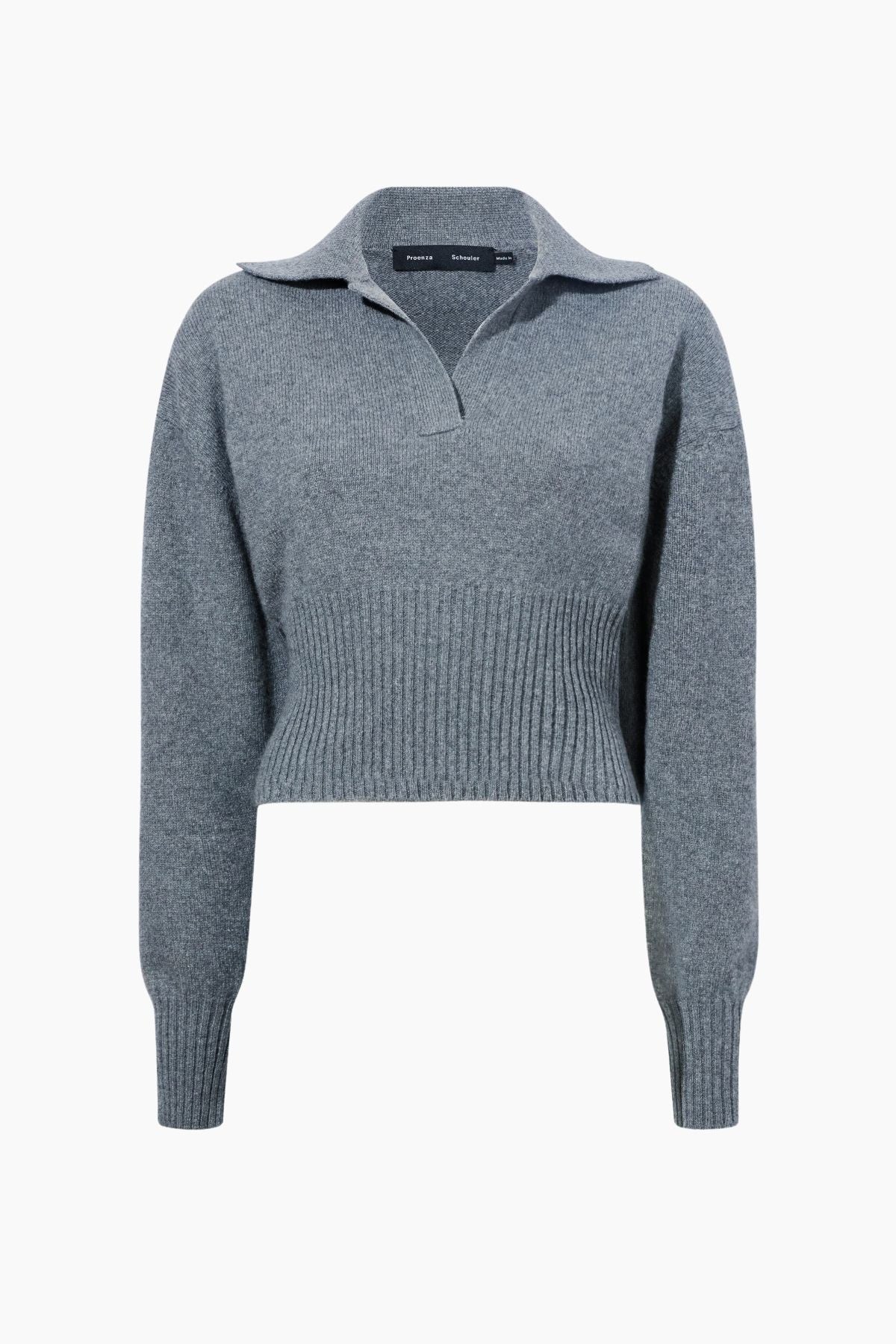 Proenza Schouler Jeanne Cashmere Knit Sweater - Grey Melange