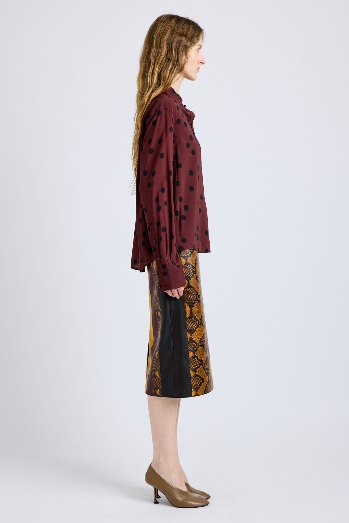 Proenza Schouler Paz Shirt - Espresso Multi
