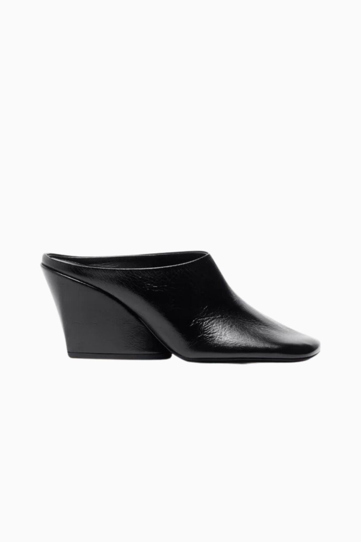 Proenza Schouler Slant Mules Slick Calf - Black