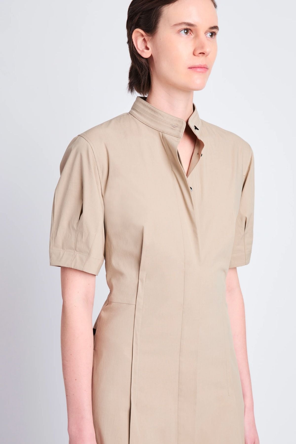 Proenza Schouler Tracey Cotton Shirtdress - Khaki