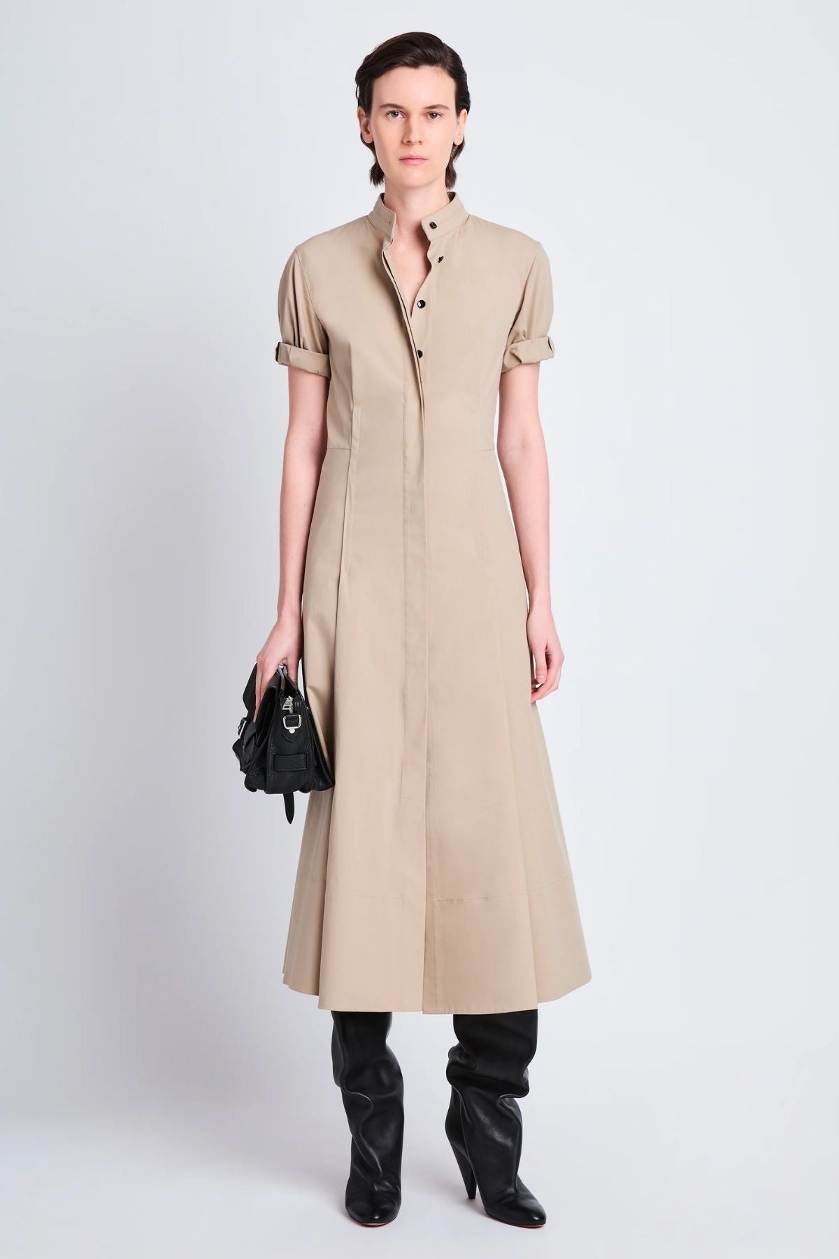 Proenza Schouler Tracey Cotton Shirtdress - Khaki  GRACE Melbourne