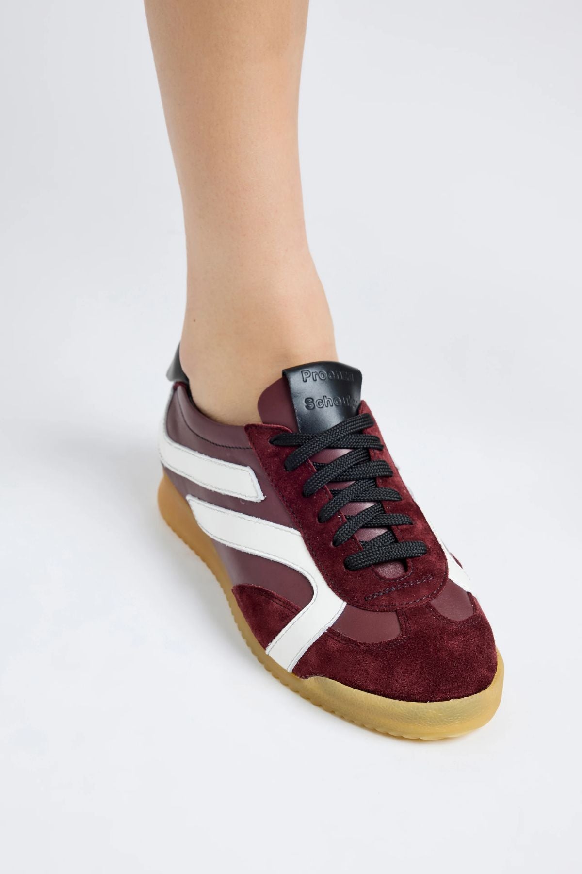 Proenza Schouler Track Sneakers Oxblood/ Ivory