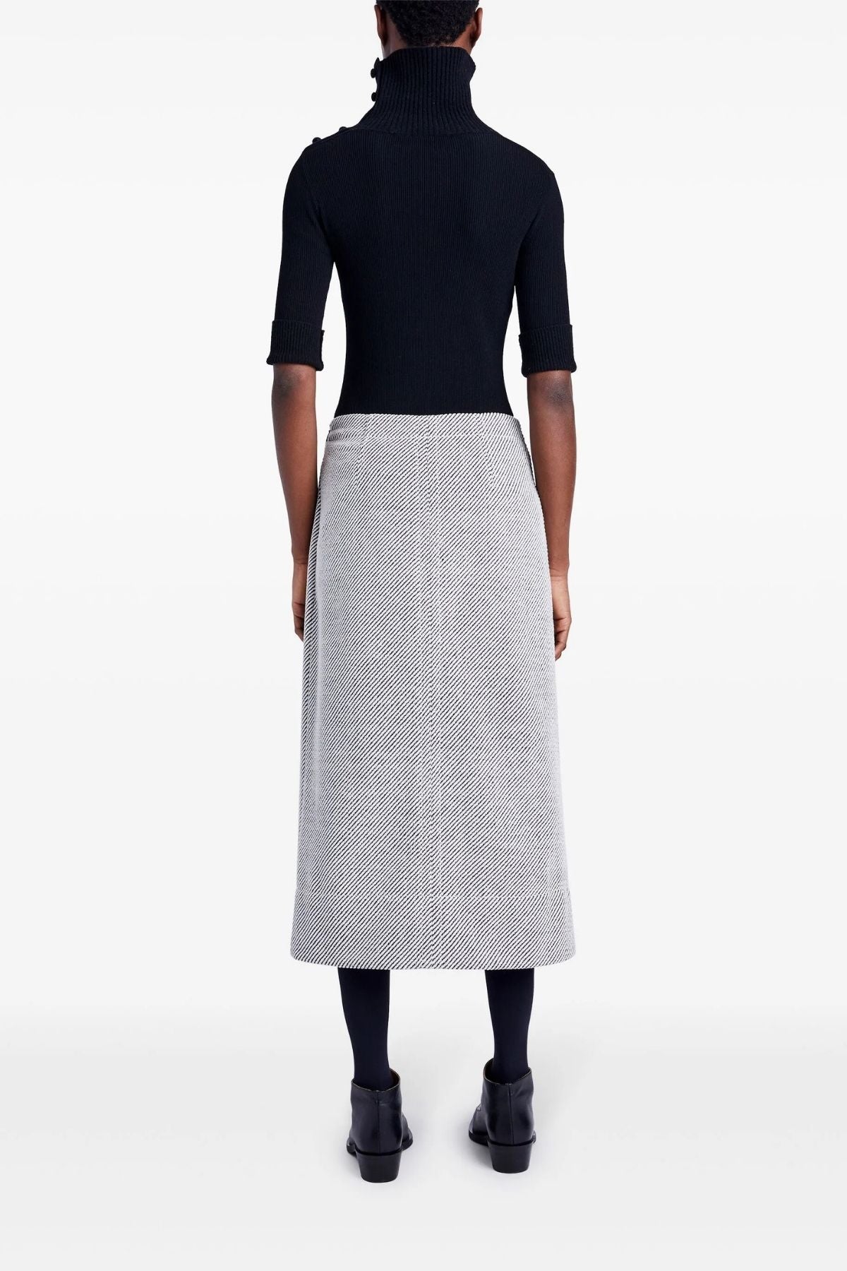 Proenza Schouler White Label Kingsley Skirt - White/ Grey