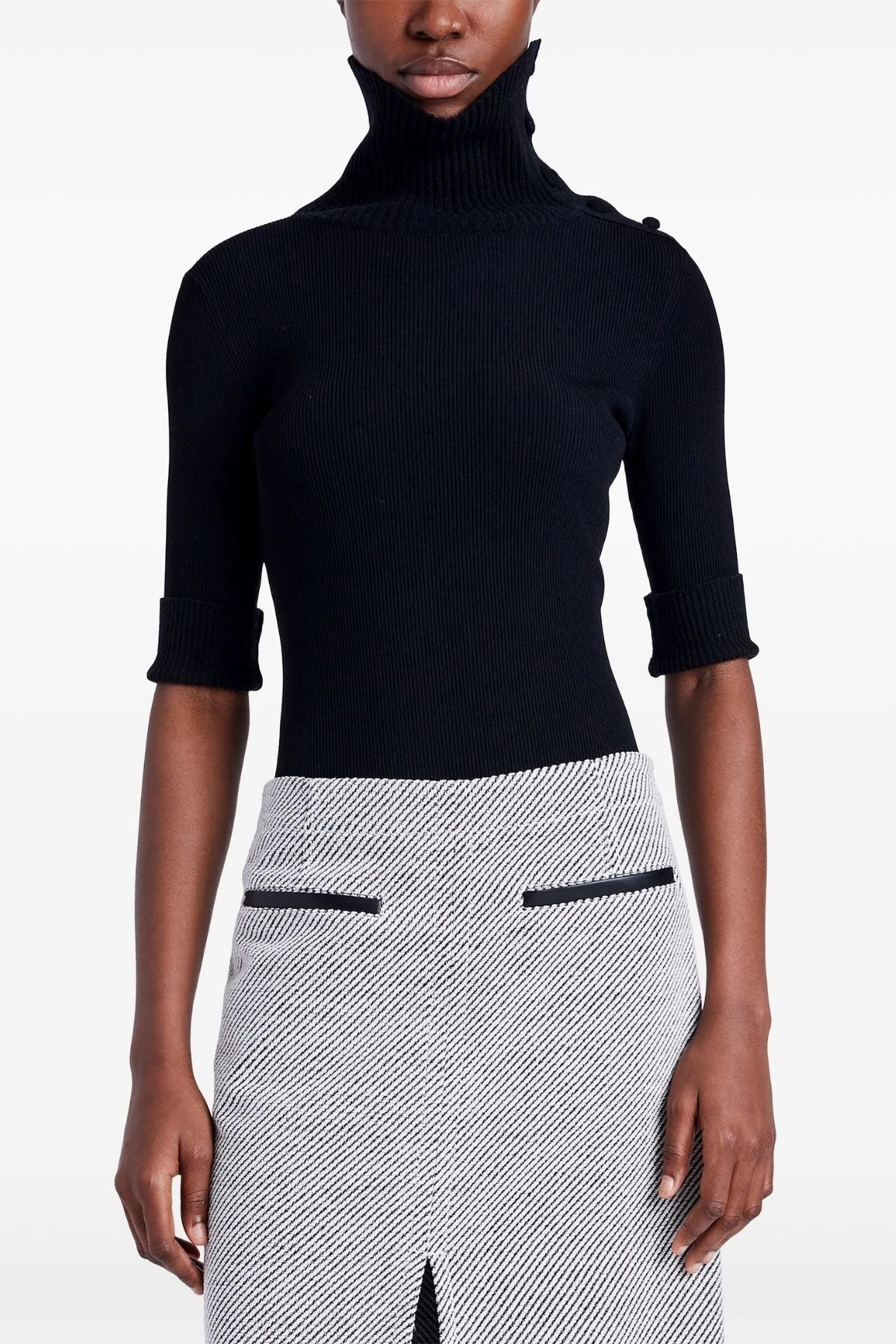 Proenza Schouler White Label Kingsley Skirt - White/ Grey