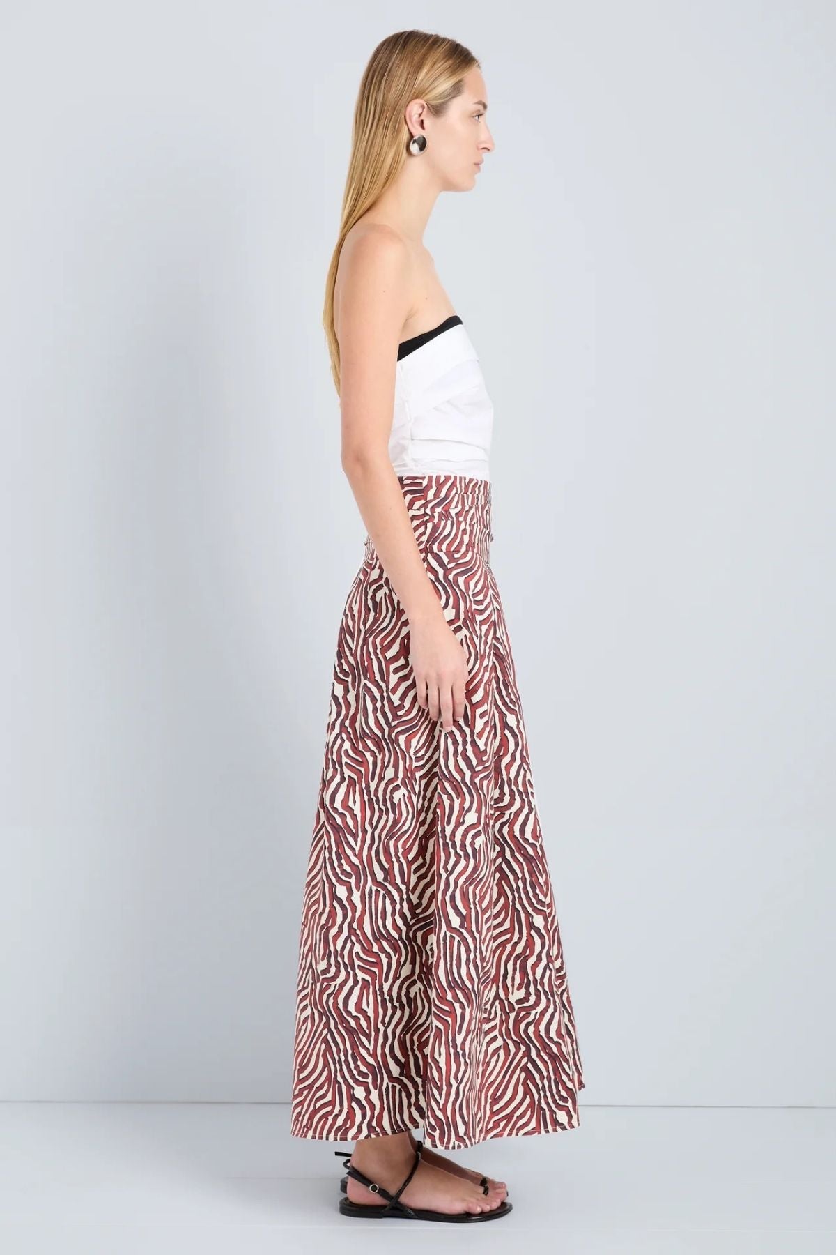 Proenza Schouler White Label Nessa Skirt - Rust/ Cream