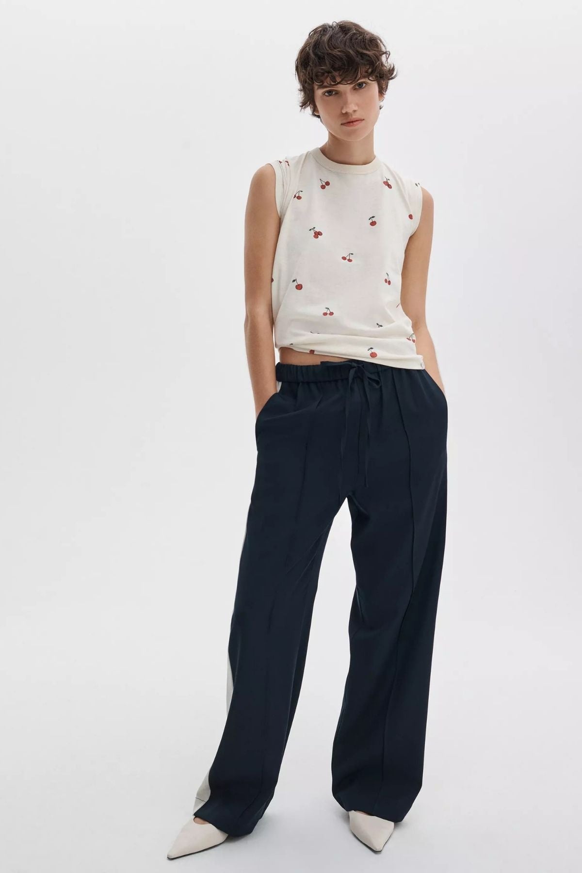 Rag & Bone All Over Cherry Tee - White Multi