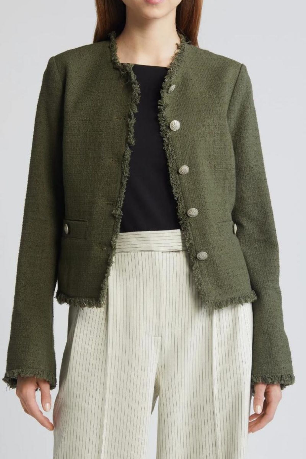 Rag & Bone Carmen Tweed Jacket - Army