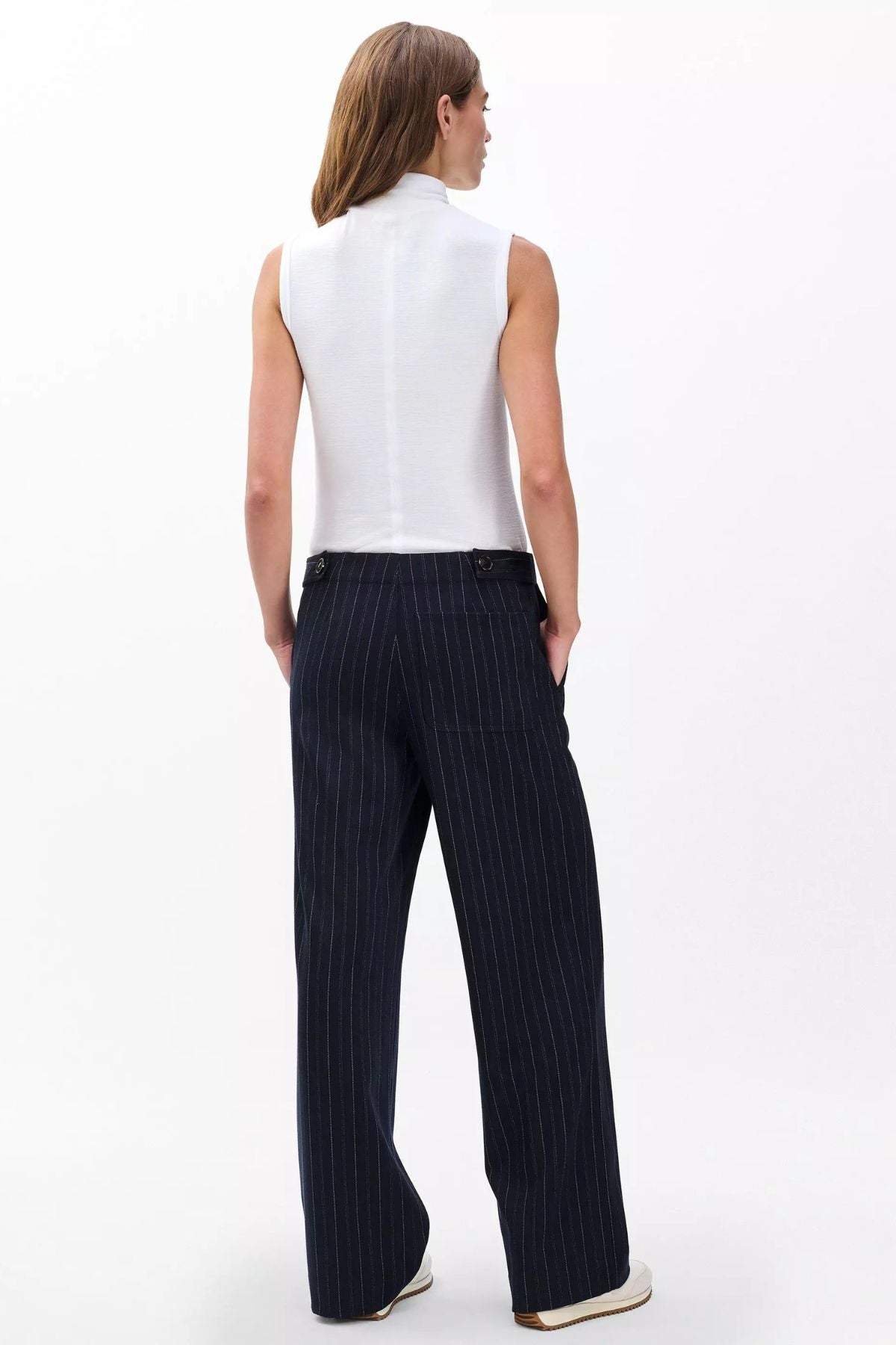 Rag & Bone Irina Ponte Tailored Pant - Navy Multi