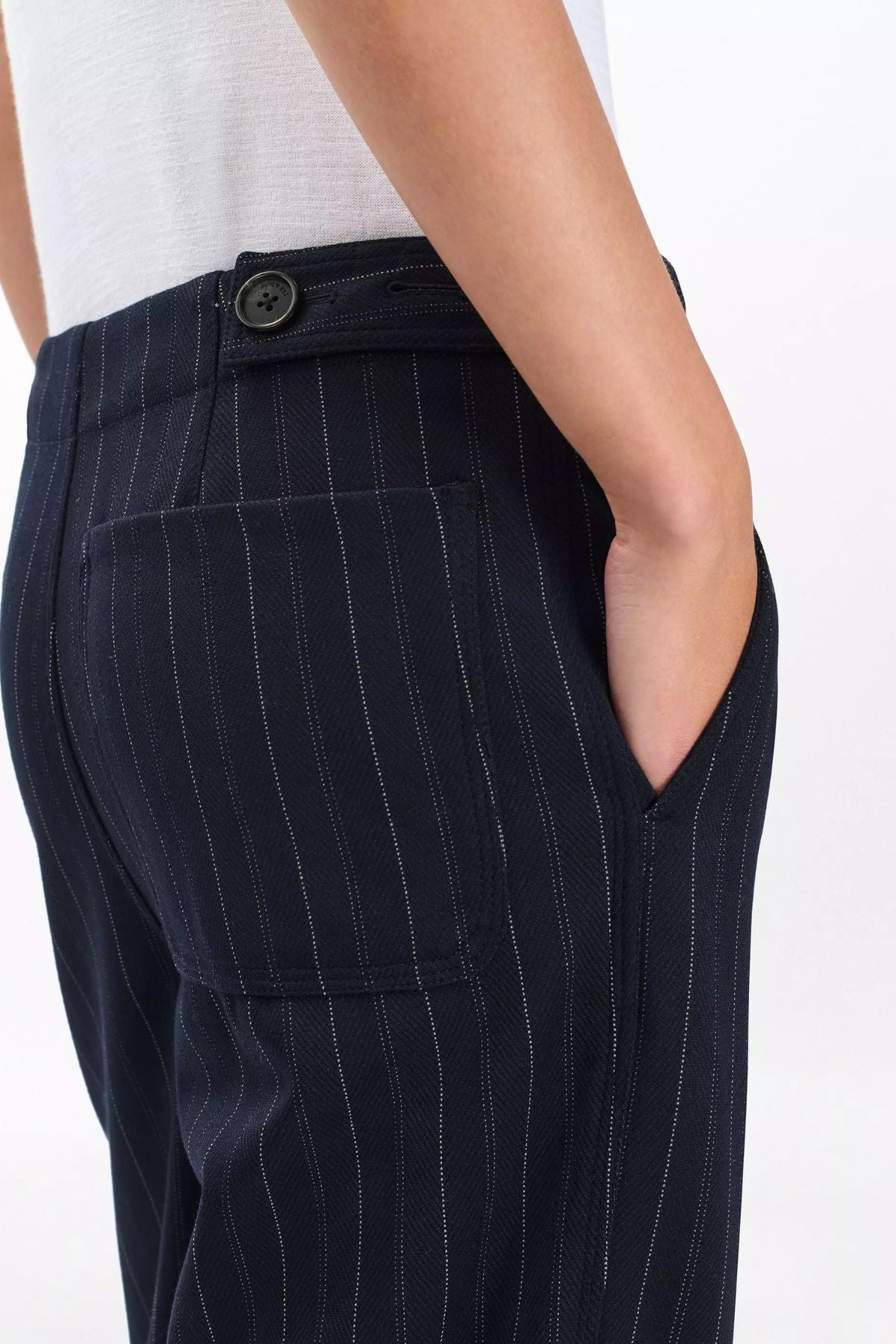 Rag & Bone Irina Ponte Tailored Pant - Navy Multi