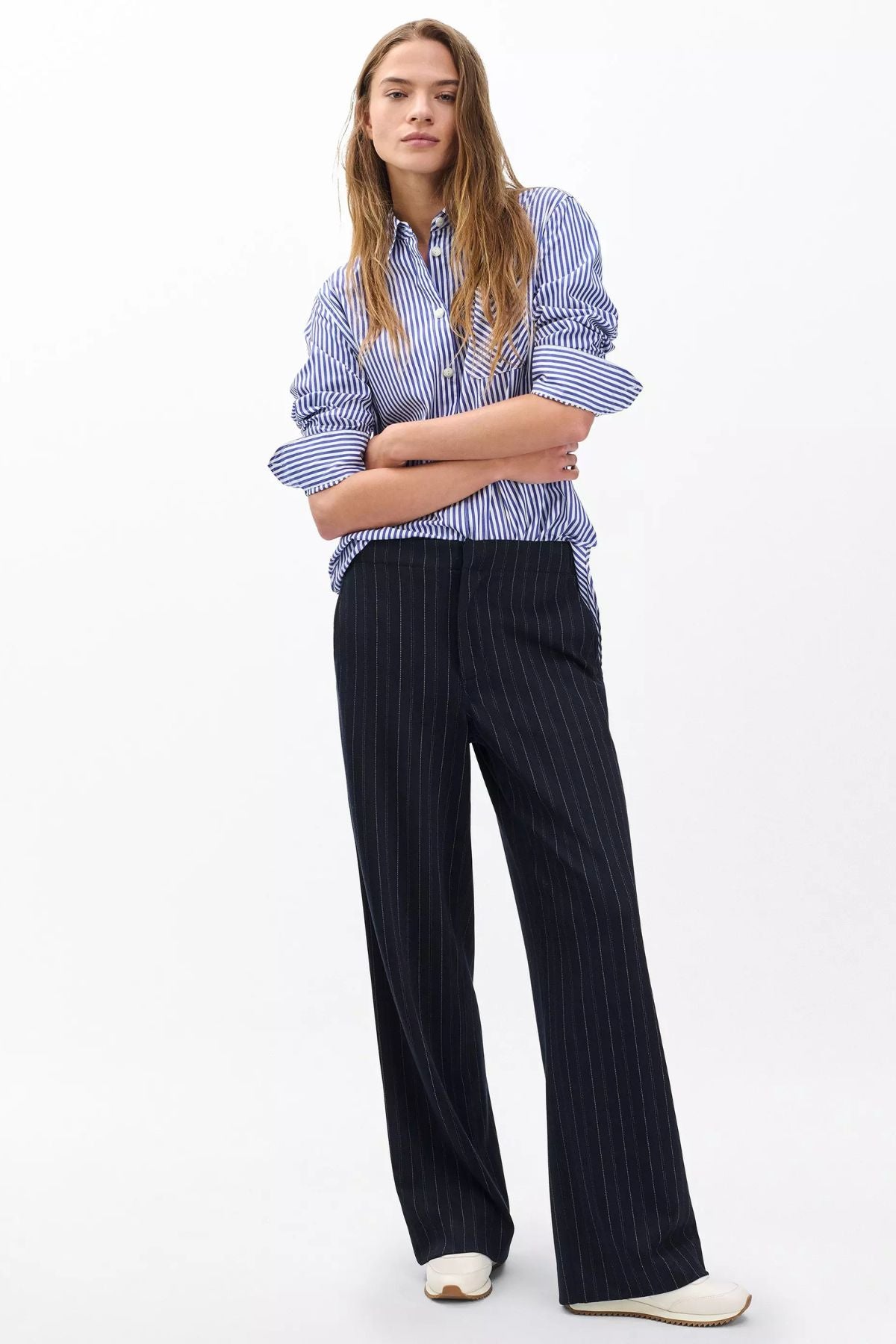 Rag & Bone Irina Ponte Tailored Pant - Navy Multi
