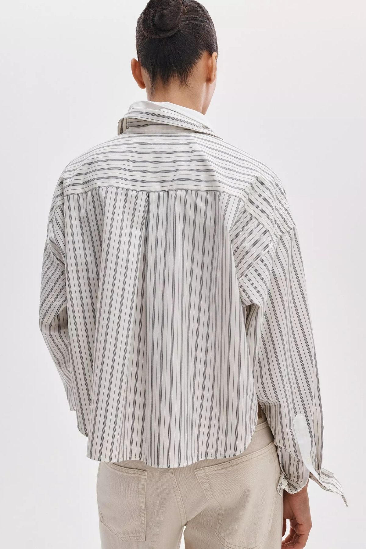 Rag & Bone Marin Stripe Layered Shirt - Cream Stripe