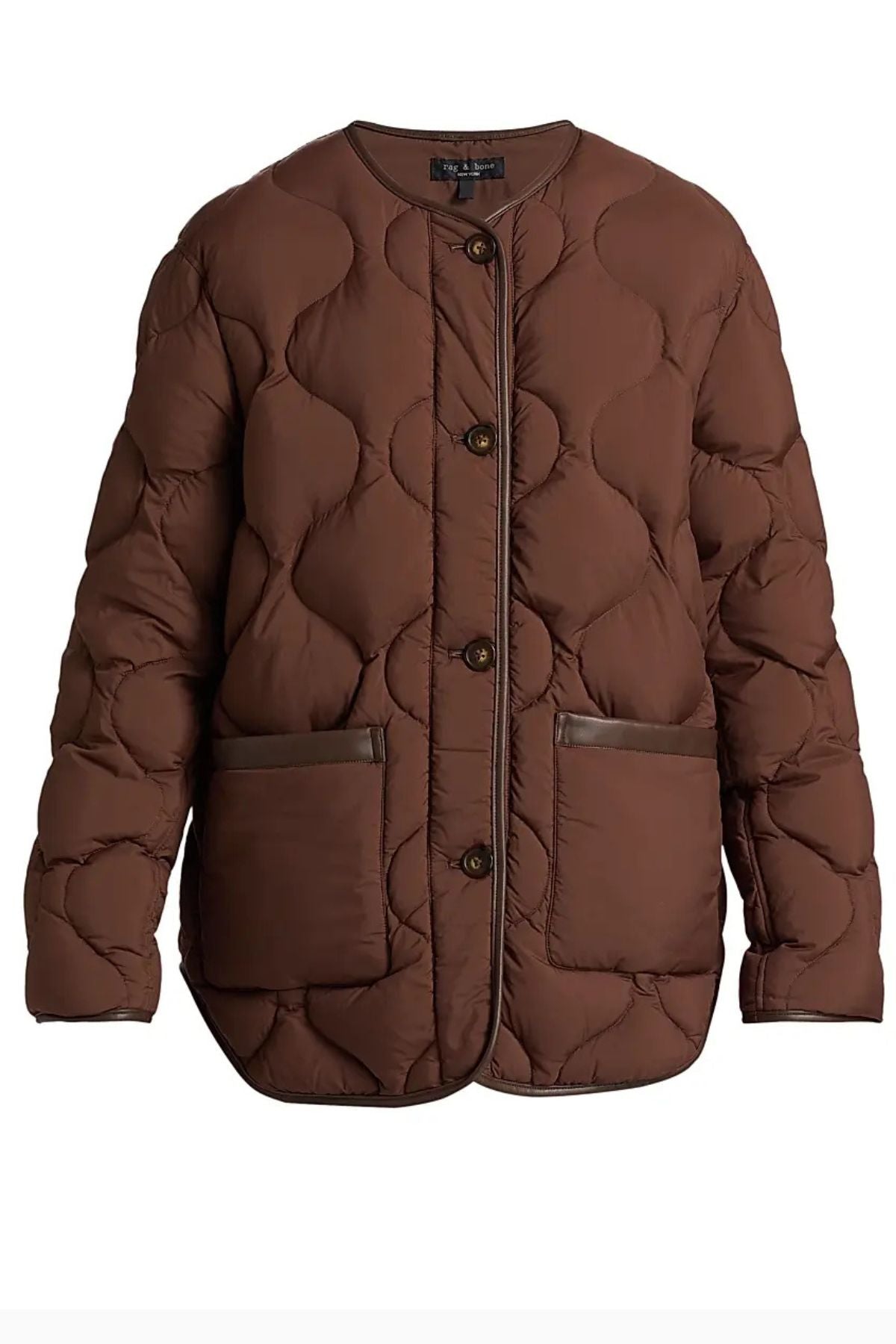 Rag & Bone Tatiana Quilted Liner Jacket - Brown