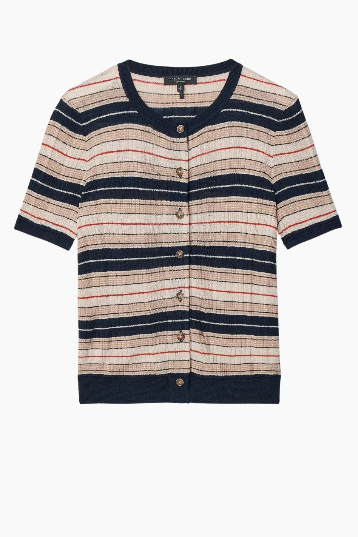 Rag & Bone Teresa SS Cardigan  - Navy Multi