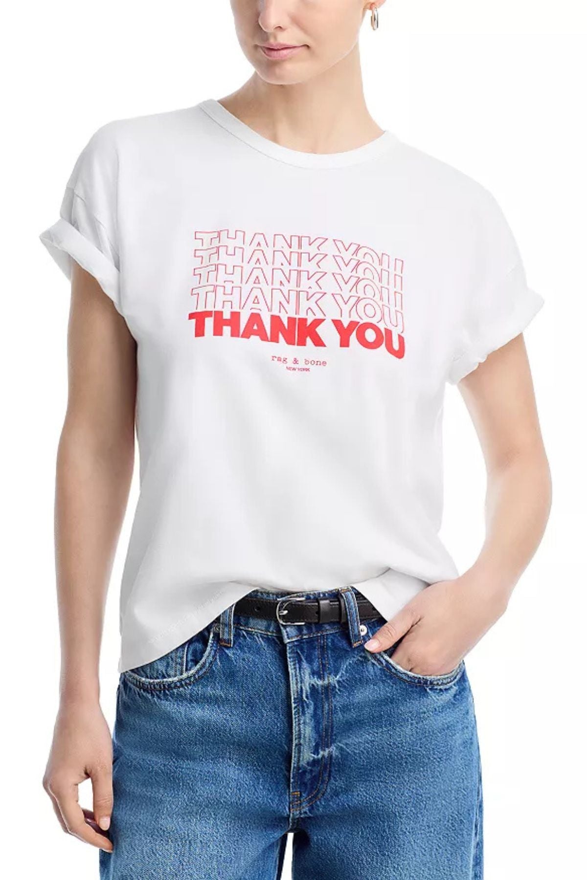 Rag & Bone Thank You T-Shirt - White