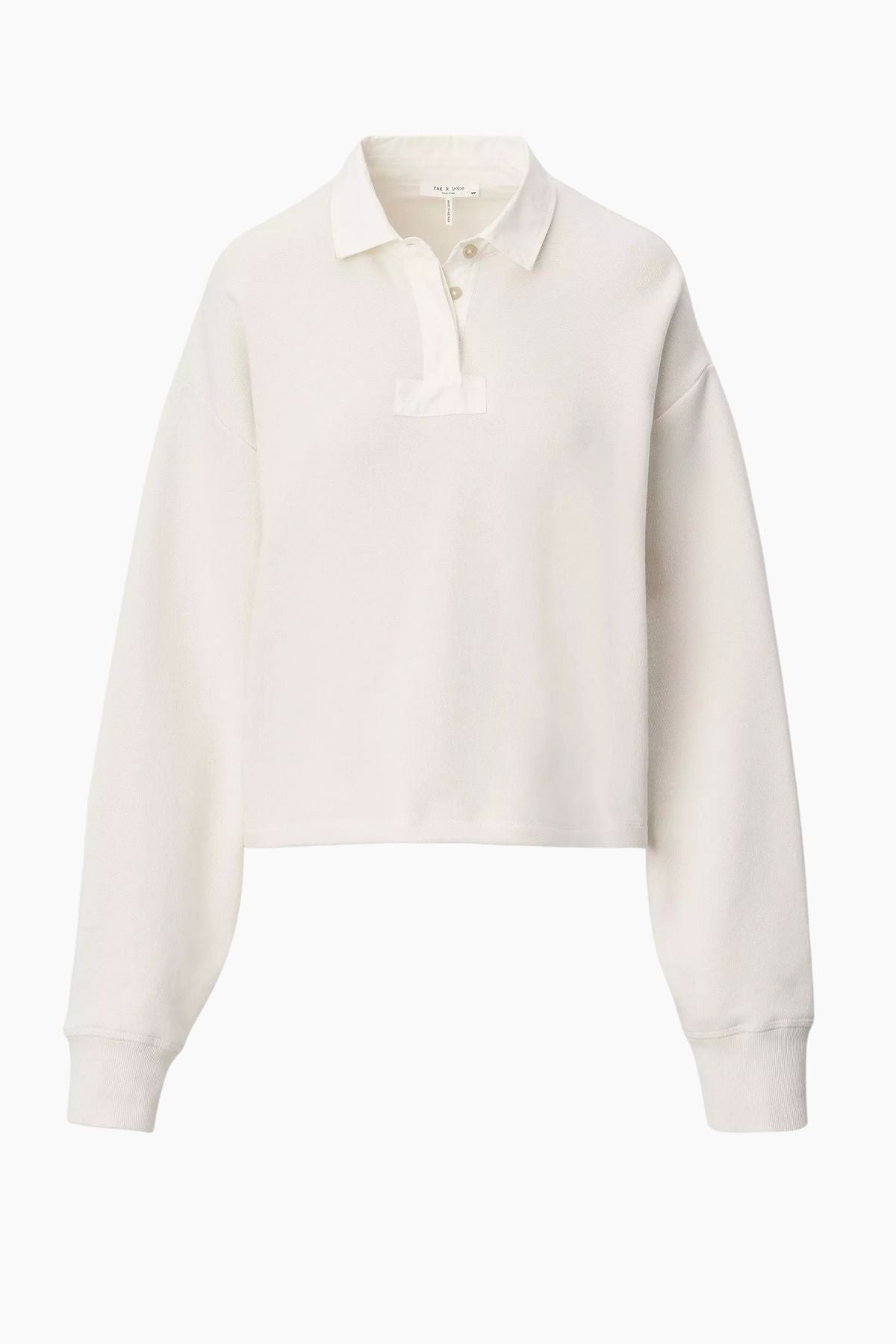 Rag & Bone Vintage Terry Oversized Polo Sweatshirt - Sand