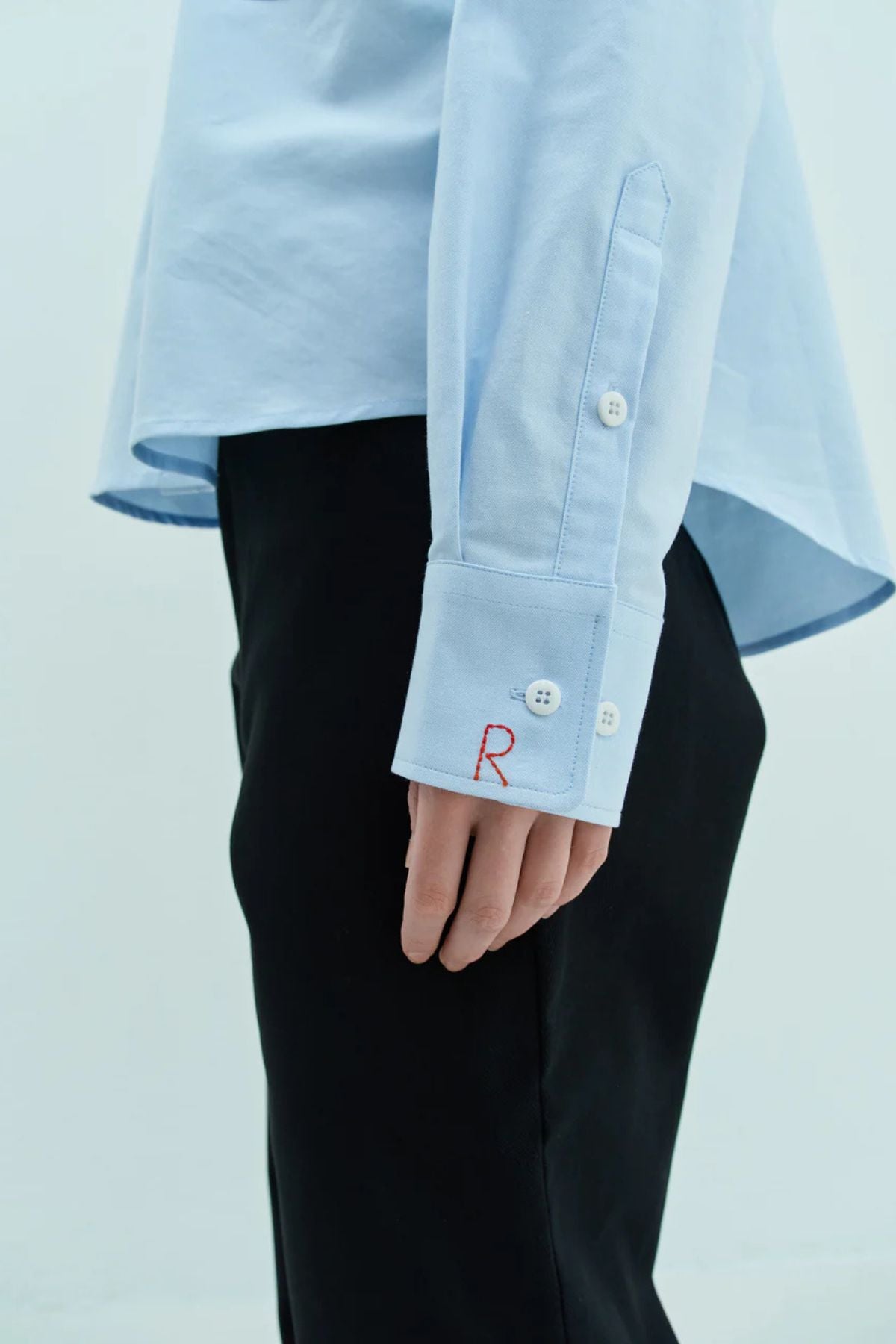 RIKA Lou Lou Shirt Italian Cotton Poplin - Cool Blue