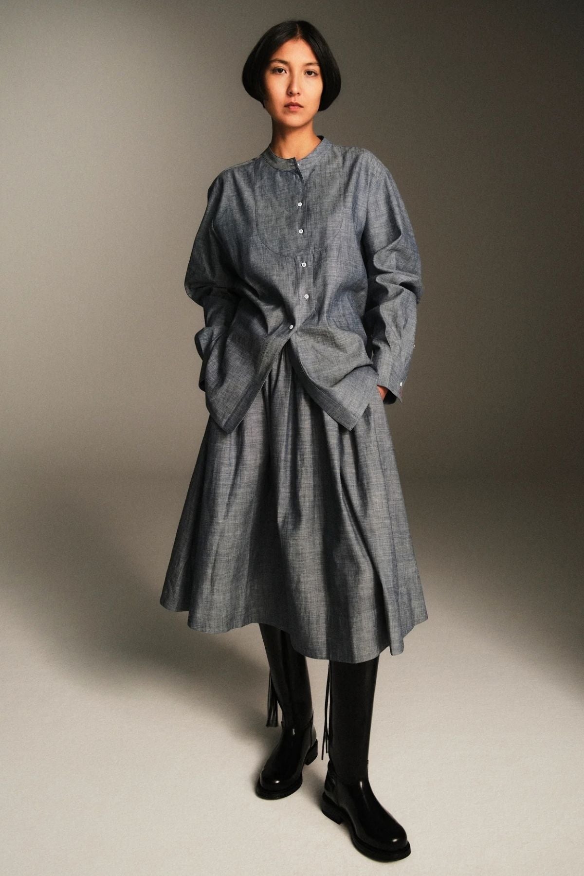 Rika Studios Apollonia Skirt Chambray - Indigo