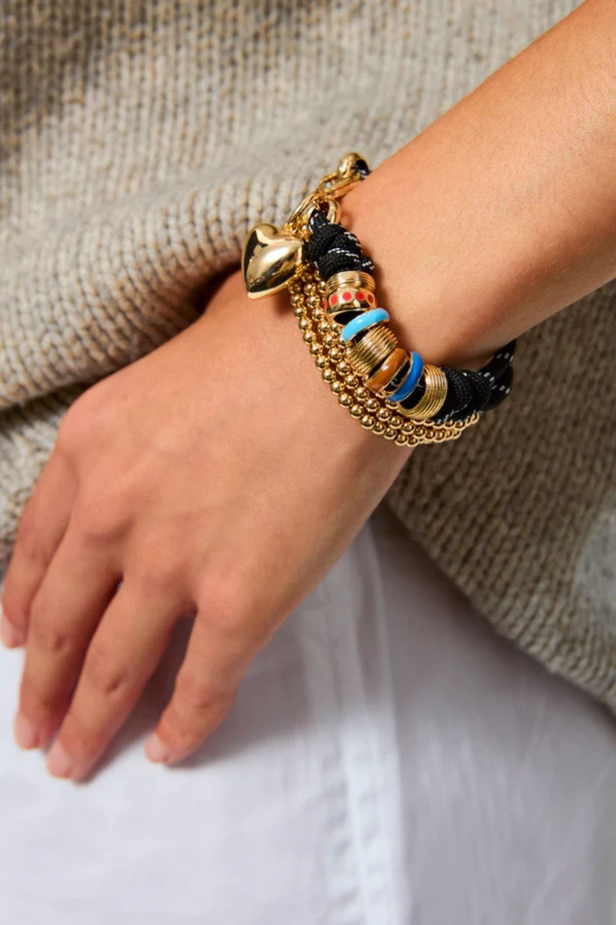 Roxanne Assoulin The Super Size Happy Cord Bracelet - Black