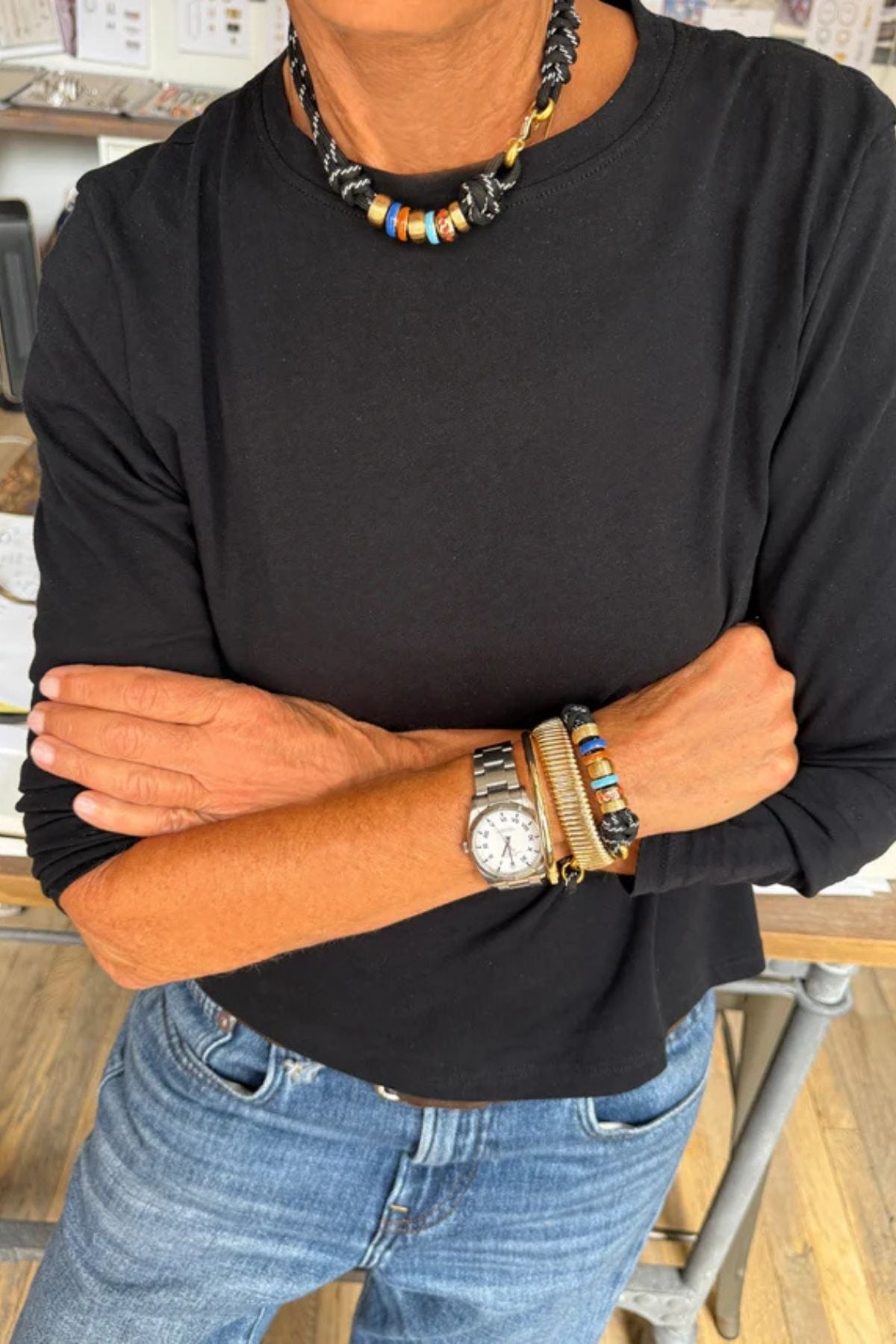 Roxanne Assoulin The Super Size Happy Cord Bracelet - Black