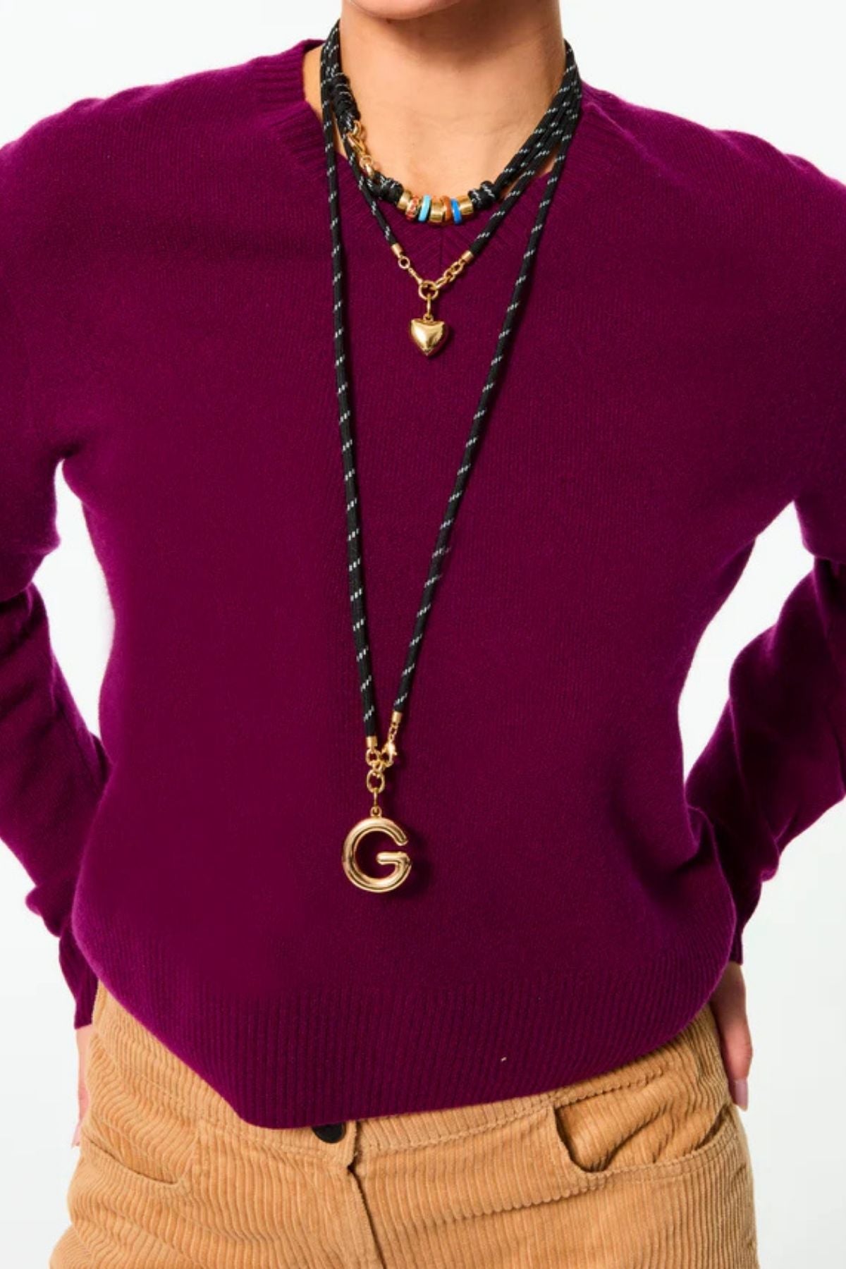 Roxanne Assoulin The Super Size Happy Cord Necklace - Black