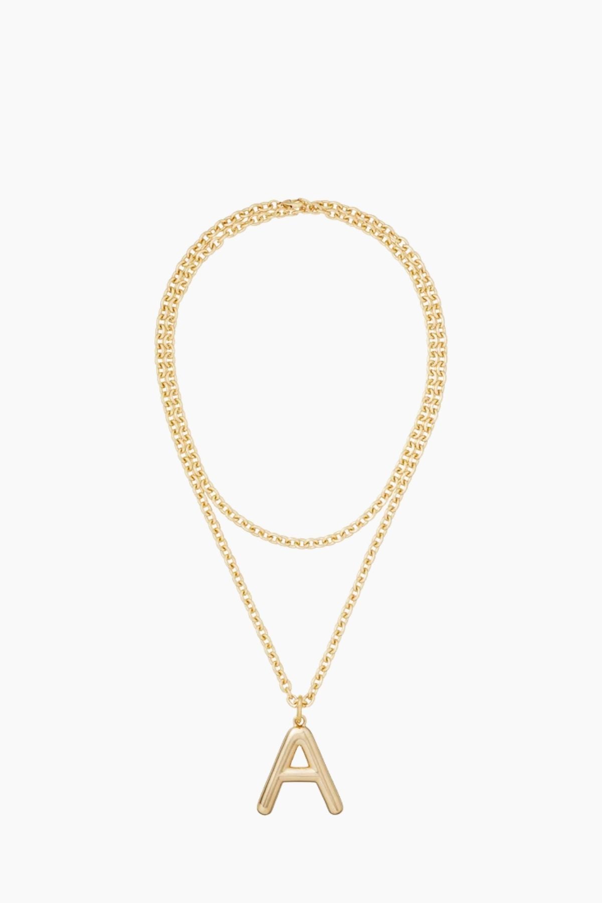 Roxanne Assoulin The Very Big Puffy Initial Necklace (A-Z) - Gold