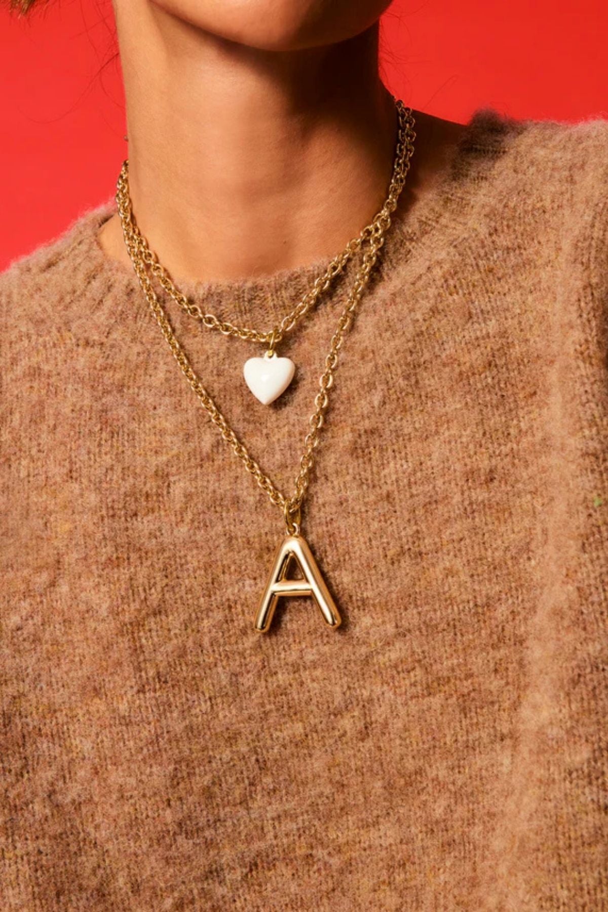 Roxanne Assoulin The Very Big Puffy Initial Necklace (A-Z) - Gold