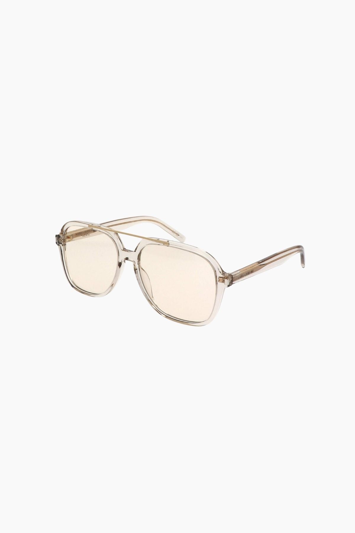 Saint Laurent New Wave Sunglasses – Beige