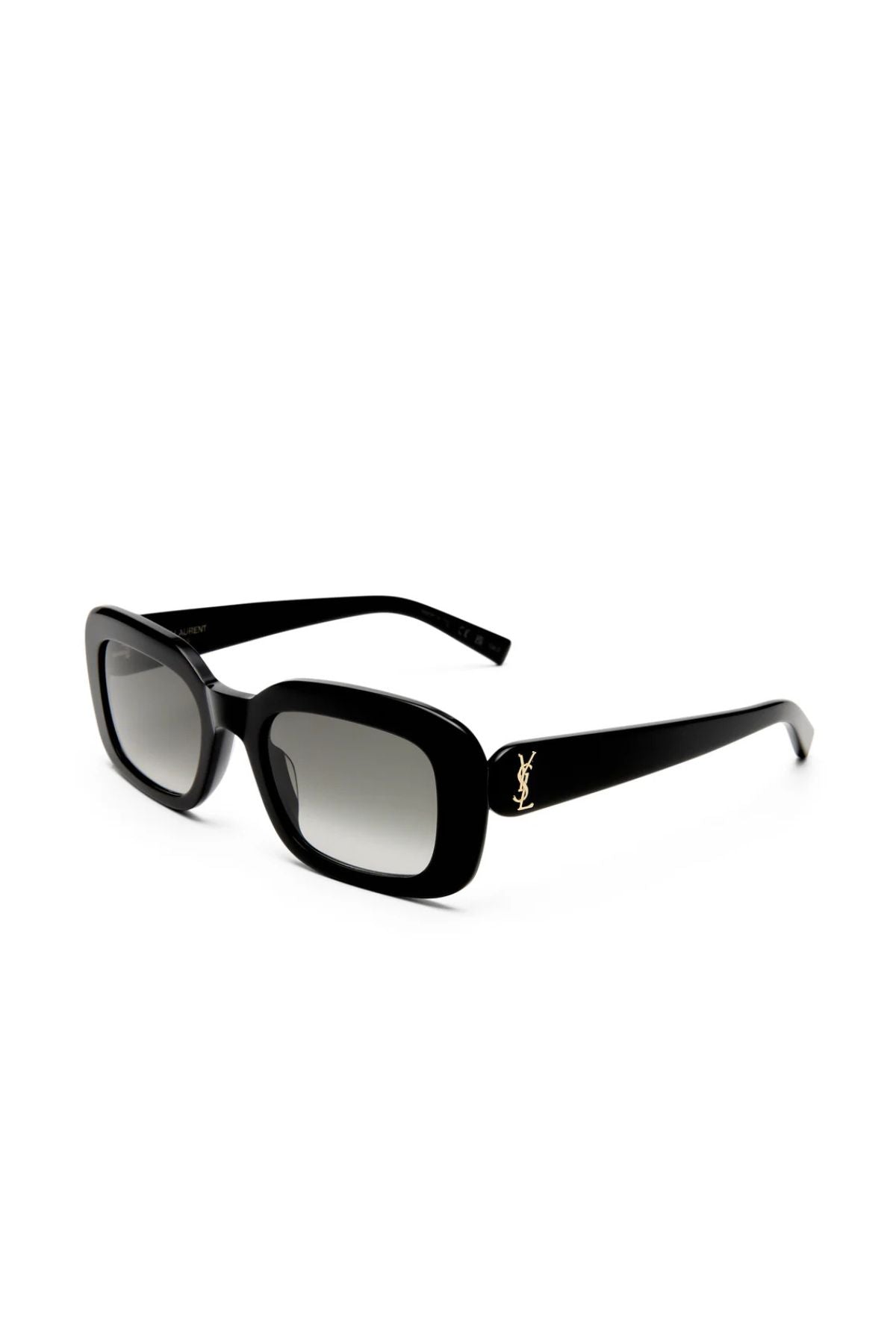 Saint Laurent Oval Frame Sunglasses - Black/ Grey