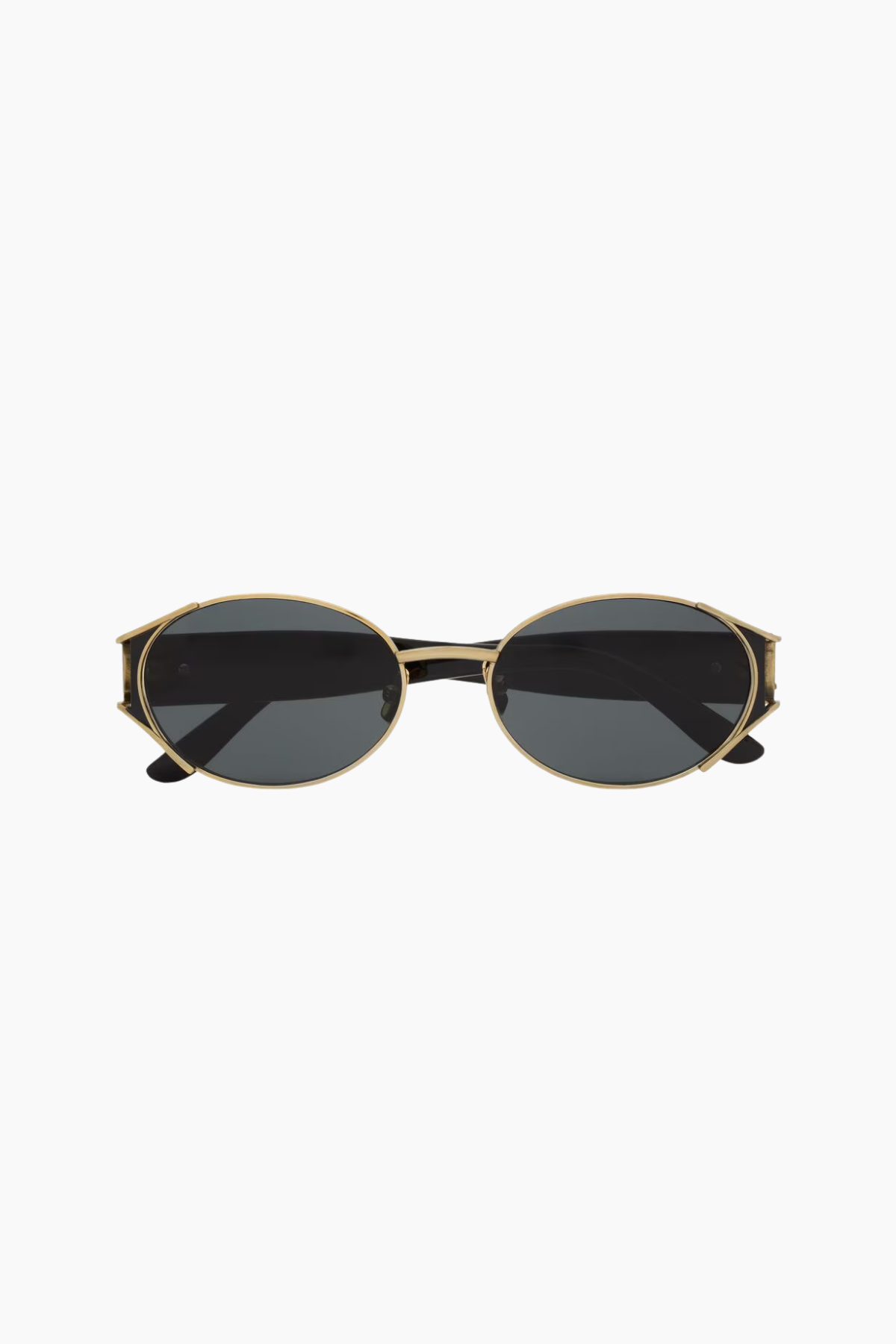 Saint Laurent Oval Sunglasses - Black/ Gold