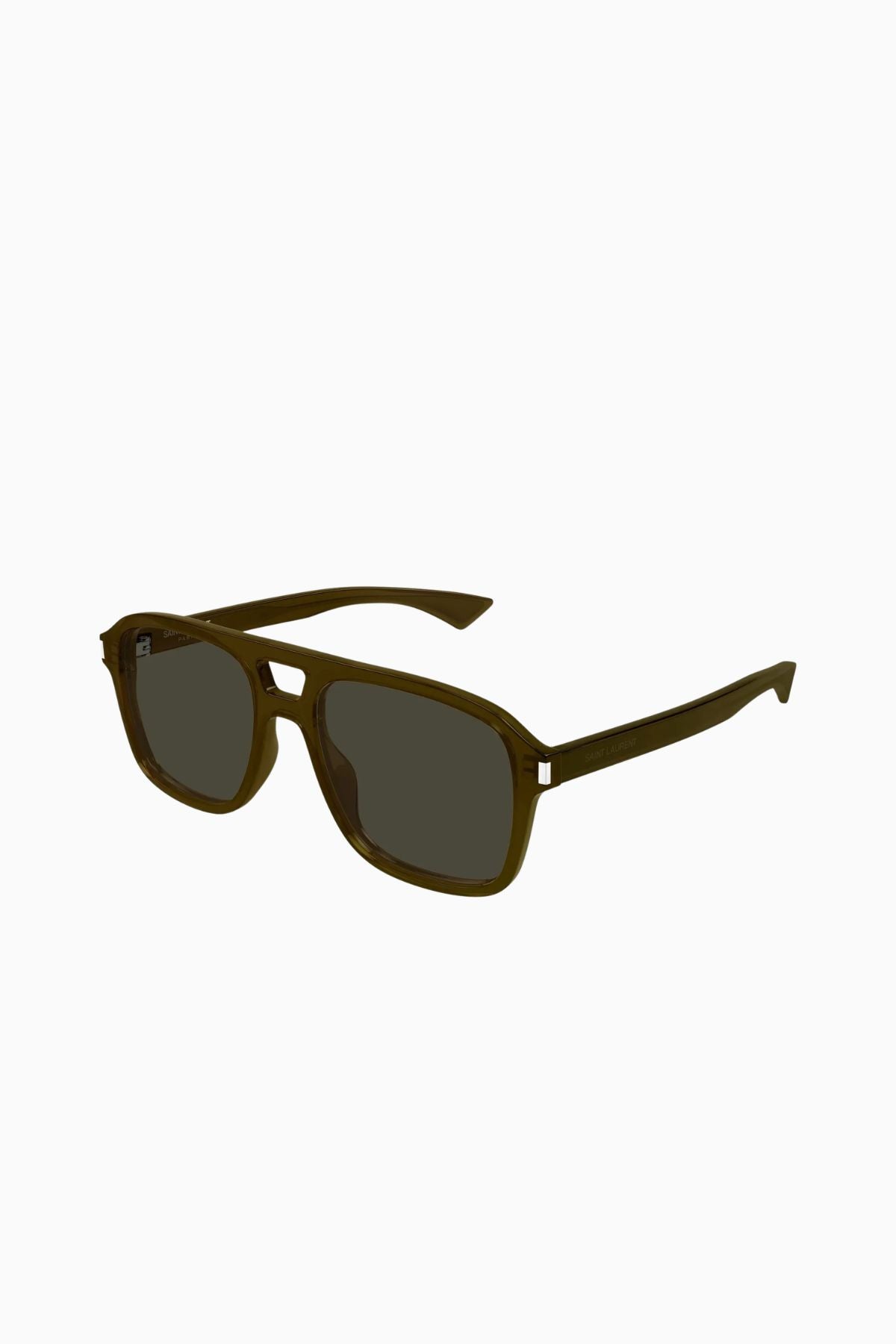 Saint Laurent Oversized Pilot Sunglasses - Brown