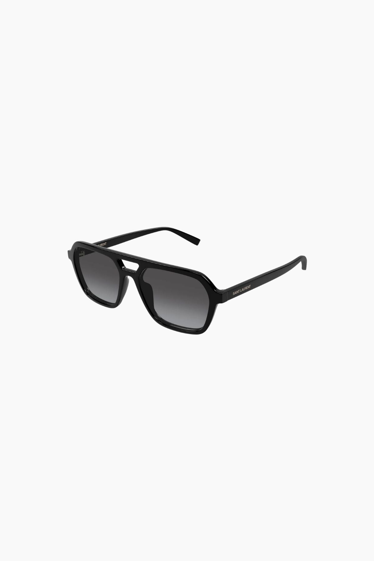 Saint Laurent Pilot Sunglasses - Black/ Grey