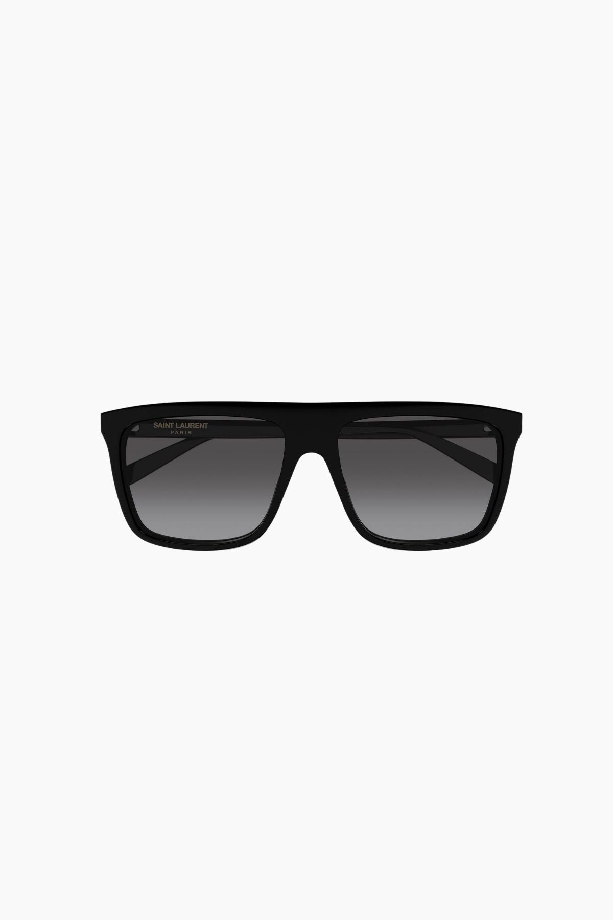 Saint Laurent Square Frame Sunglasses - Black/ Grey