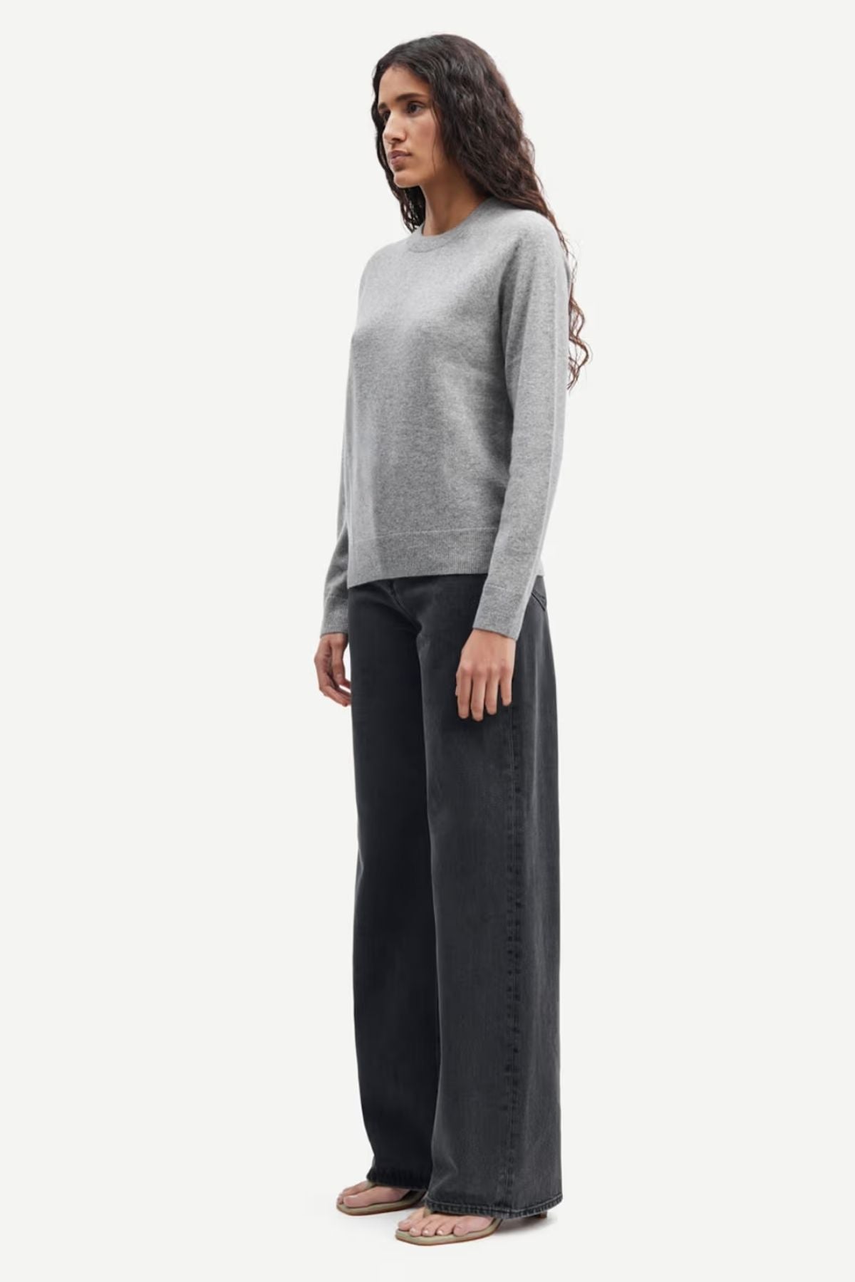 Samsøe Samsøe Boston O-Neck Jumper - Grey Melange