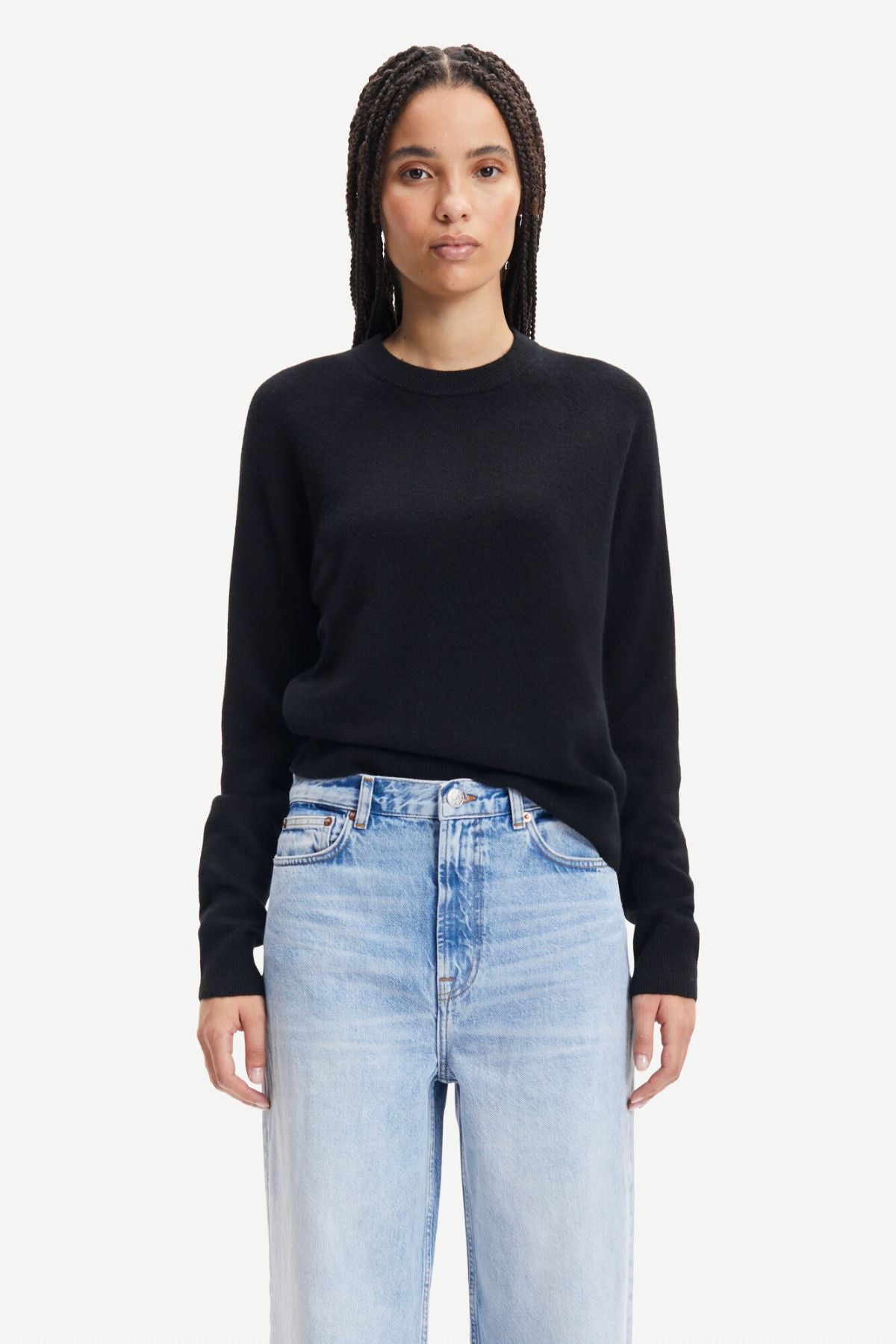 売れ筋商品|||サムス サムス ニット&セーター レディース アウター BOSTON O NECK - Jumper - flan Samsøe Samsøe Boston O-Neck Jumper - Black – GRACE Melbourne