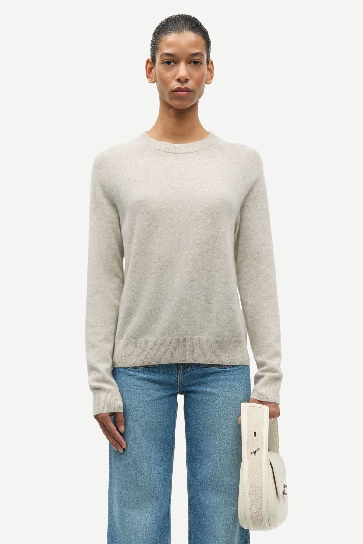 Samsøe Samsøe Boston O-Neck Jumper - Overcast Melange