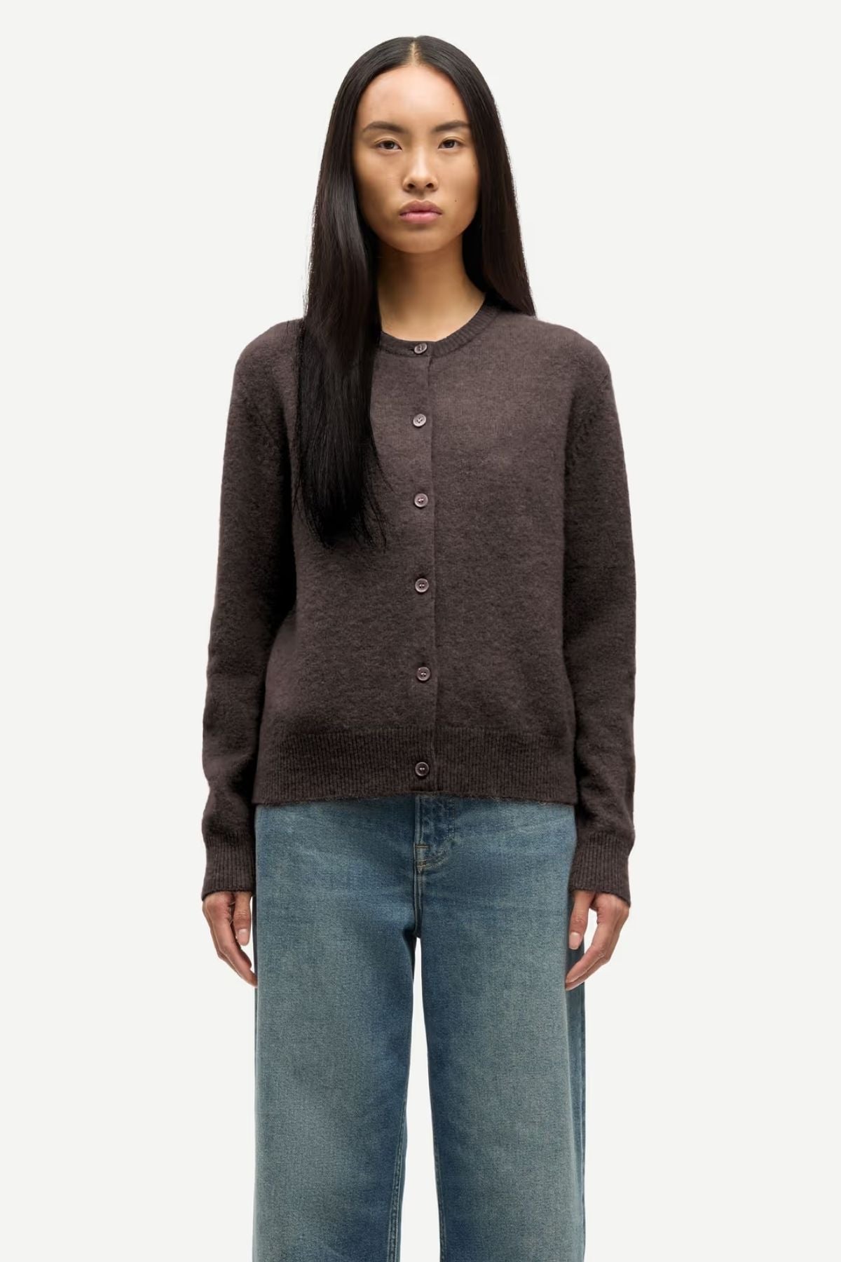 Samsøe Samsøe Nor Short Cardigan - Black Coffee