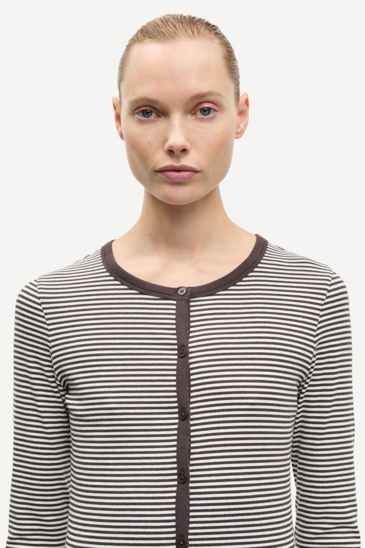 Samsøe Samsøe Saalexo LS Cardigan - Mulch Striped