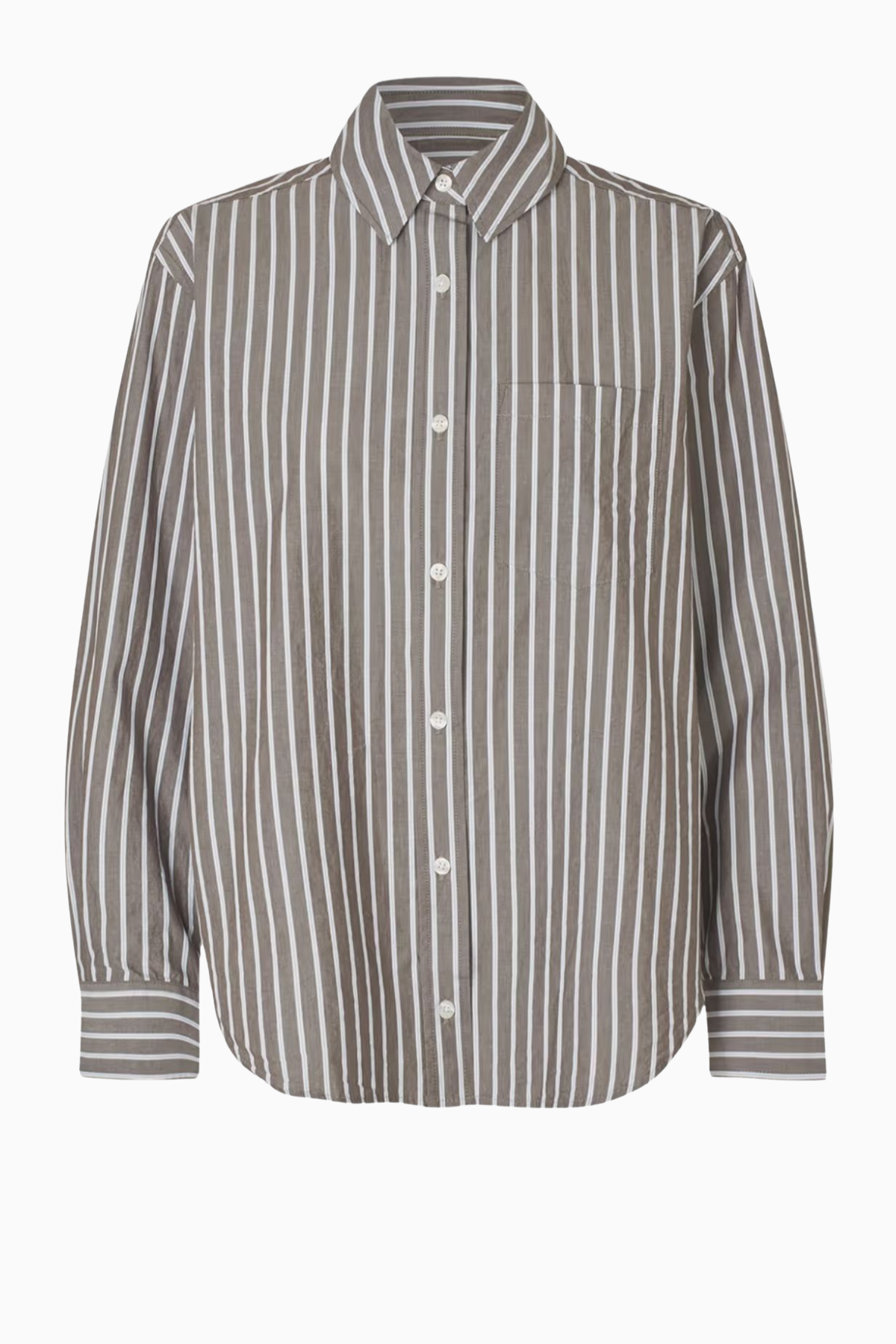 Samsøe Samsøe Salova Pocket Shirt - Brown Stripe
